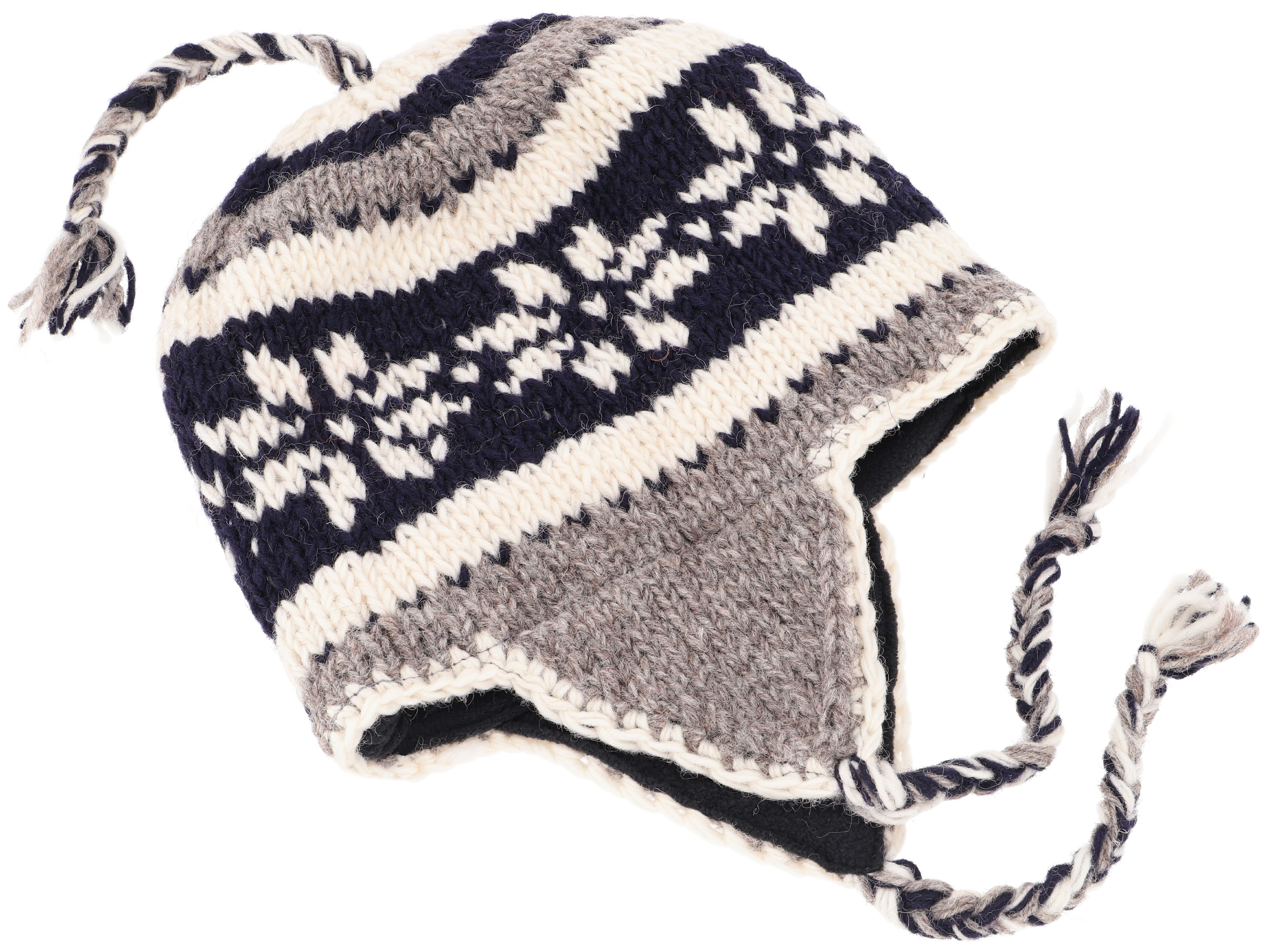 Guru-Shop Strickmütze Wollmütze mit Ohrenklappen, Norwegermütze,.. günstig online kaufen