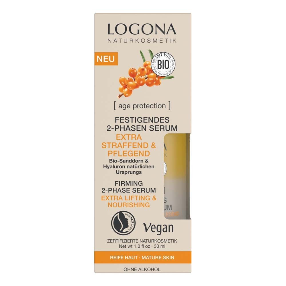 LOGONA Gesichtsserum Age Protection - Festigendes 2-Phasen Serum 30ml