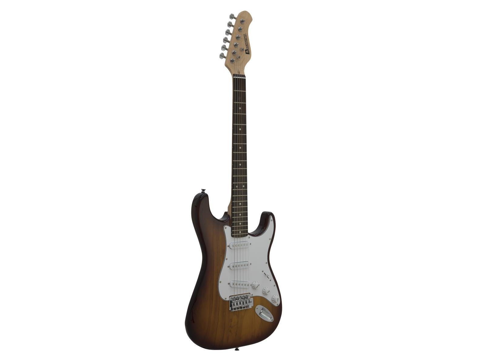 DIMAVERY E-Gitarre ST-203, sunburst, 4/4 ST-Form