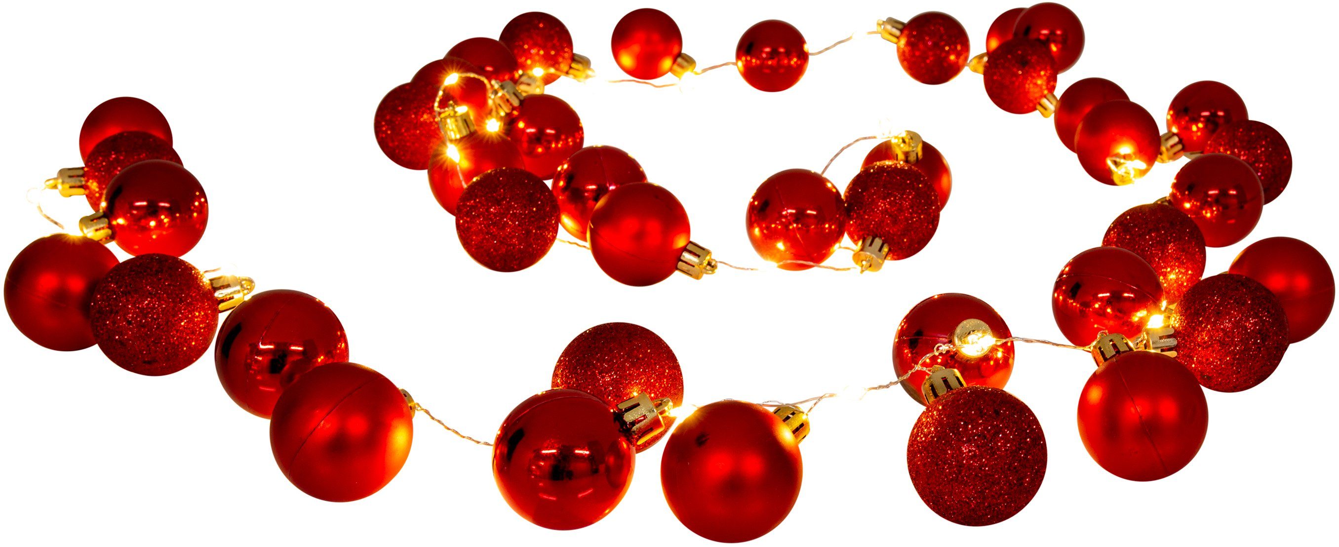 an aus),Farbe: 18h und Weihnachtsdeko rot Ein-/Ausschalter, näve Lichterkette LED-Outdoor-Weihnachtslichterkette, Timer aussen, 1-flammig, incl. rot (6h 240cm, l: