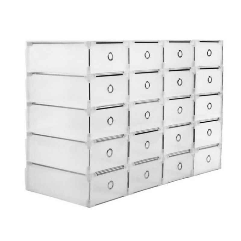 EBUY Schuhbox 20 stapelbare Schuhregalboxen aus Kunststoff (1 St)