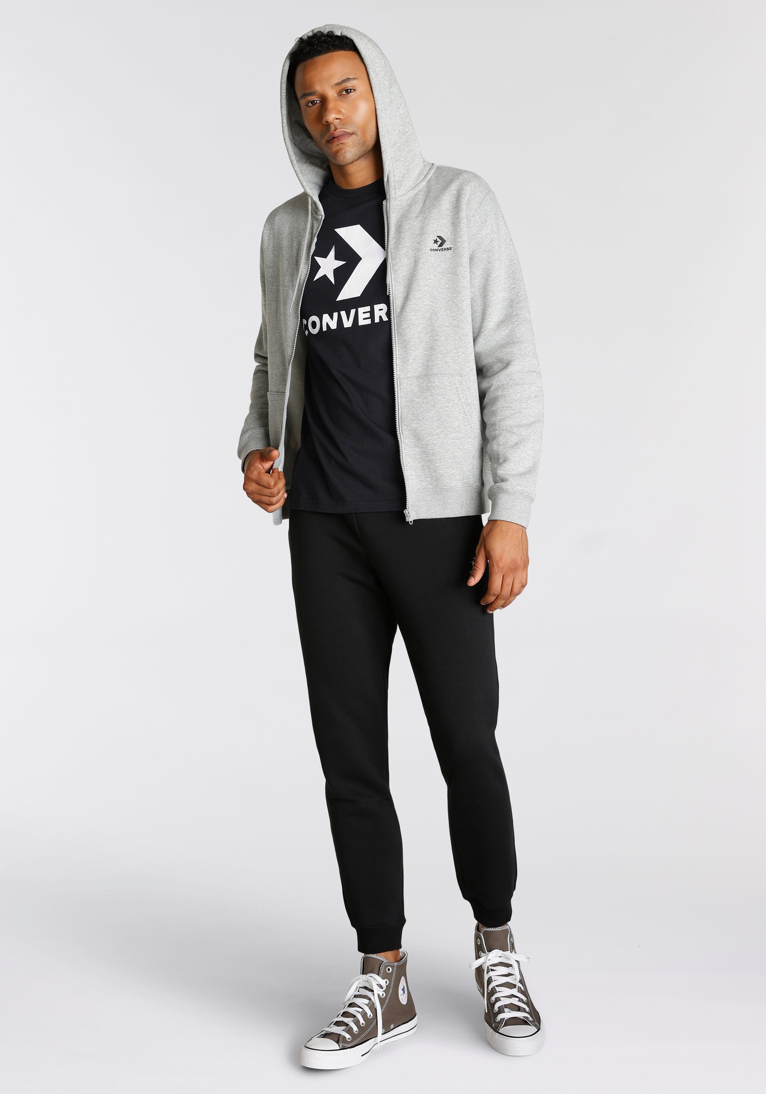 Converse Jogginghose GO-TO EMBROIDERED STAR CHEVRON BRUSHED BACK FLEECE SWEATPANT Unisex
