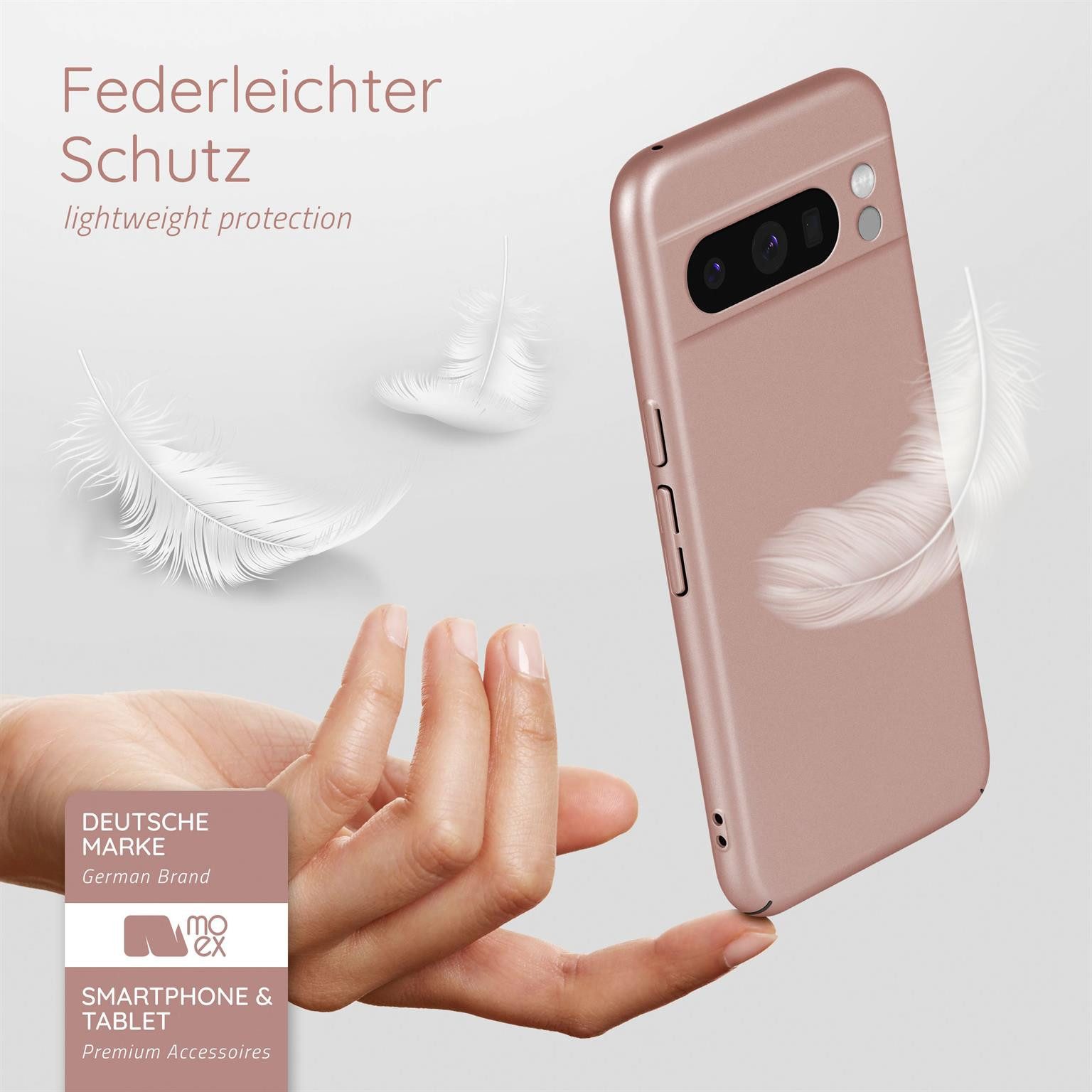 moex Handyhülle moex® Alpha Case für Google Pixel 8 Pro, Hülle ultra dünn, Hardcase Back Cover, Schutzhülle Minimalistisch