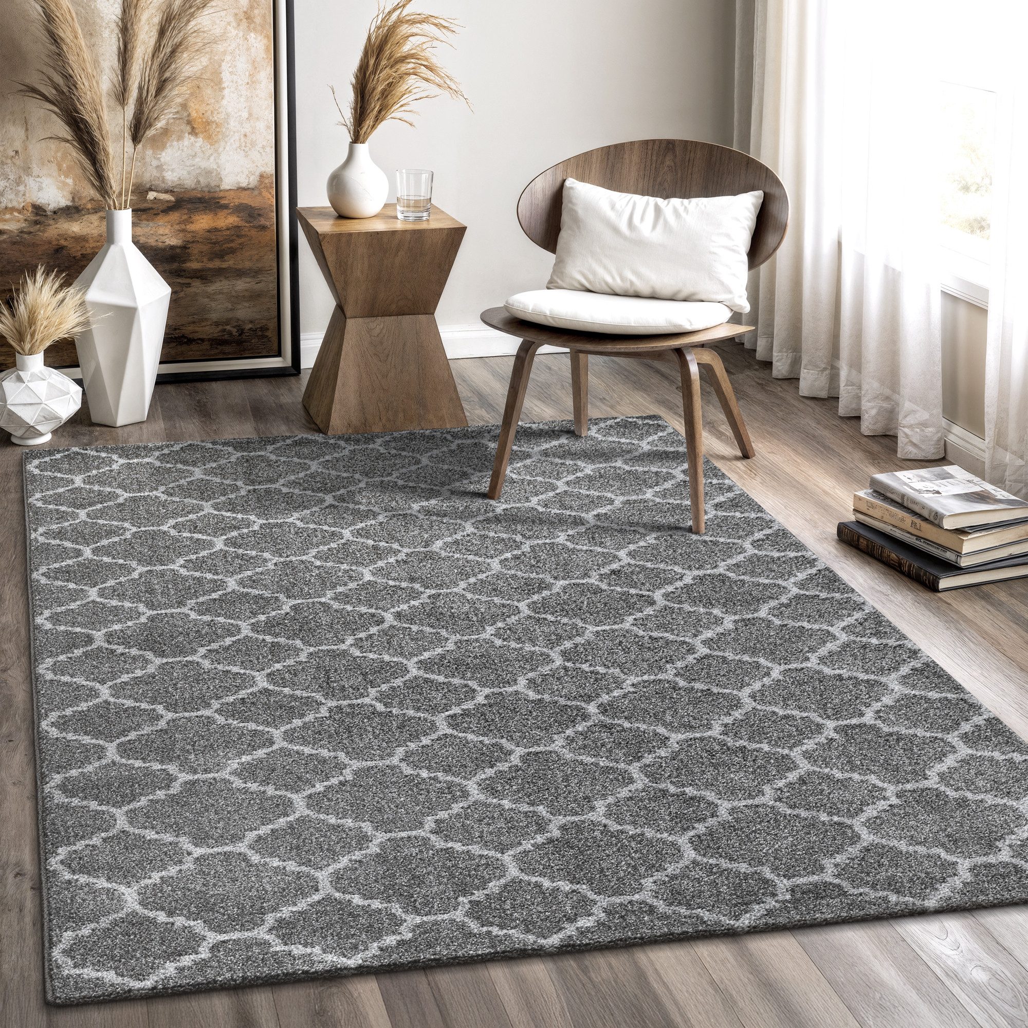 Sanat Teppich Boho 8202, auch als Läufer und in Rund, rechteckig, Höhe: 10 mm, Kurzflor, robust, Boho, Scandic, für Fussbodenheizung geeignet