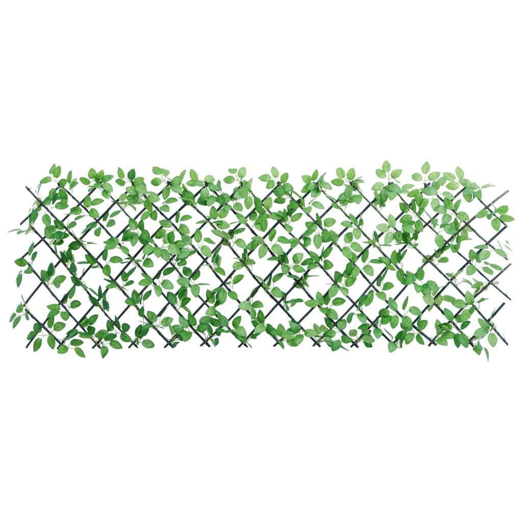 vidaXL Gartenzaun Rankgitter mit Künstlichem Efeu Erweiterbar Grün 180x65 cm, (1-St)
