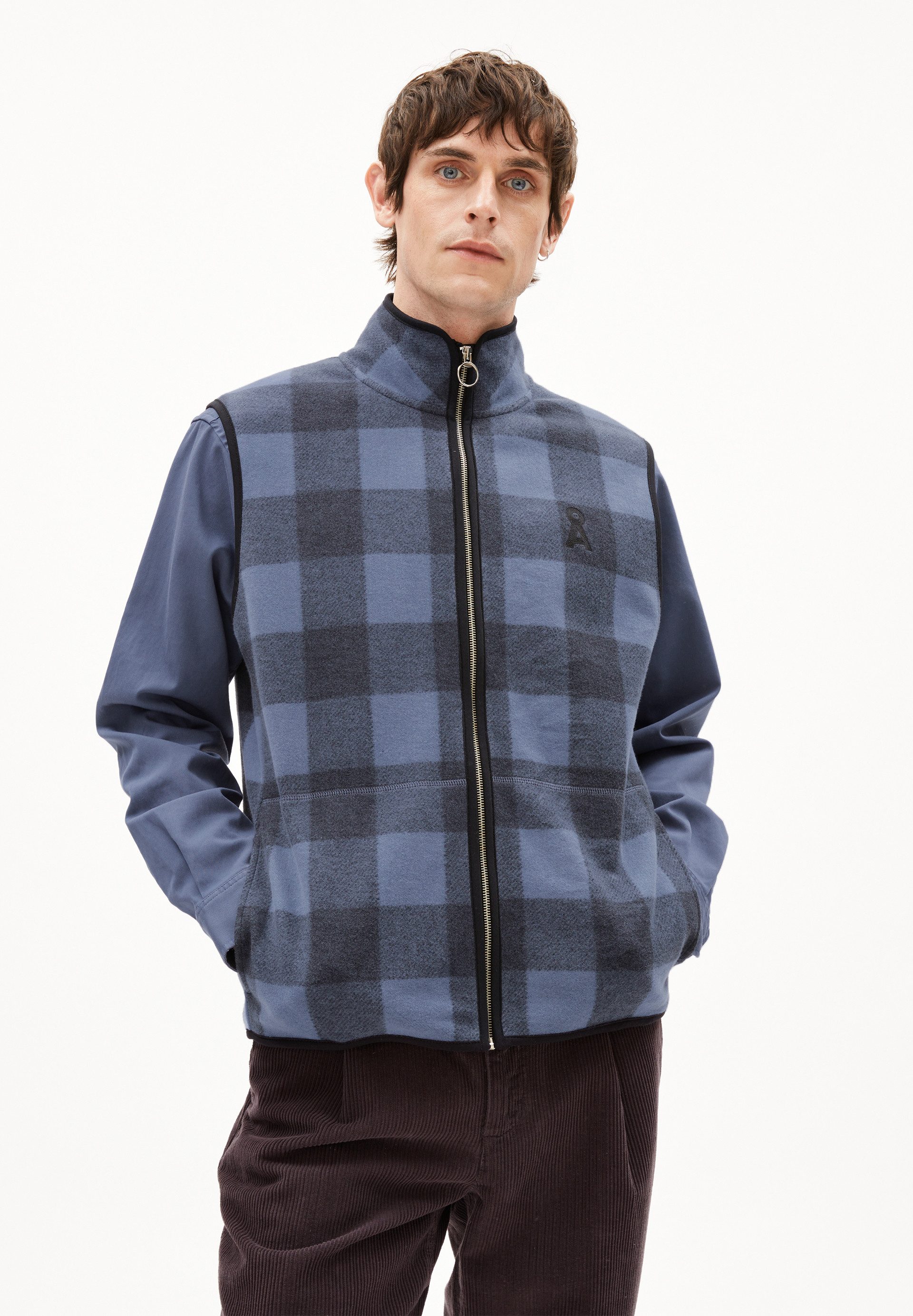 Armedangels Kurzweste FLAABO MICRO FLEECE Fleeceweste aus Bio Baumwolle
