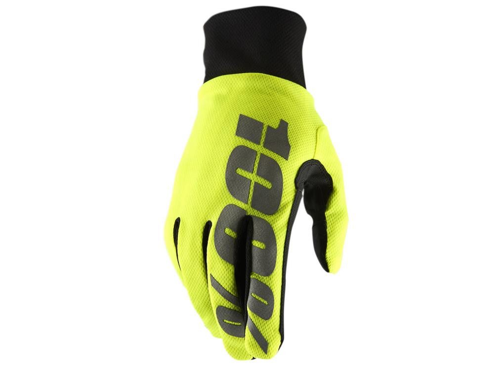 100% Fahrradhandschuhe 100% Hydromatic Waterproof Gloves L fluo yellow - wasserdichte MTB-Han