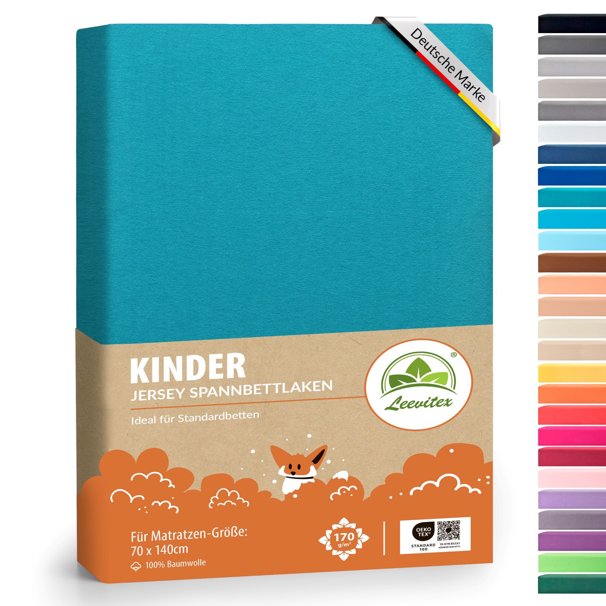 leevitex® Spannbettlaken Classic Jersey, Gummizug: rundum, günstig online kaufen