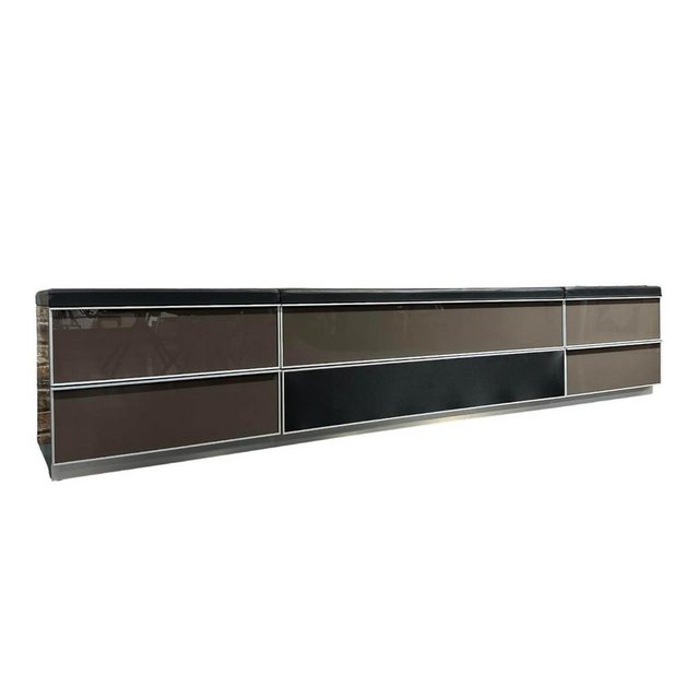 SPECTRAL Anbauschrank Medienmöbel Front Glas Korpus Schwarz Oberfläche Gepo günstig online kaufen