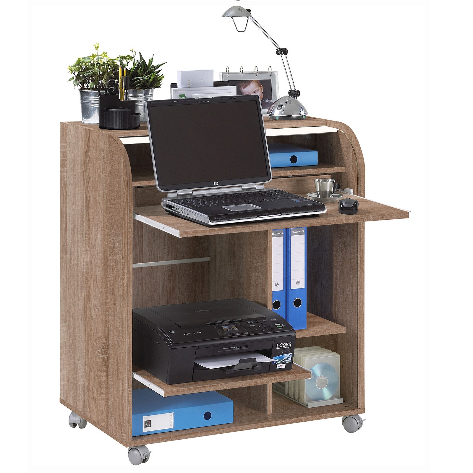 SIMMOB Schreibtisch MUST095CNB, Mobiler Schreibtisch Computertisch mit Lauf günstig online kaufen