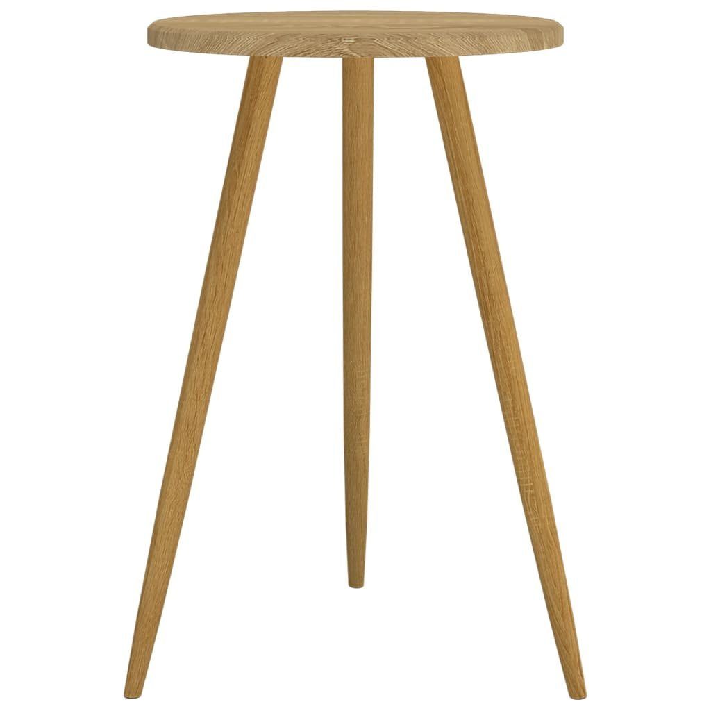 MDF Ø50x76 cm vidaXL (1-St) Hellbraun und Esstisch Hellbraun Hellbraun Bistrotisch | Eisen