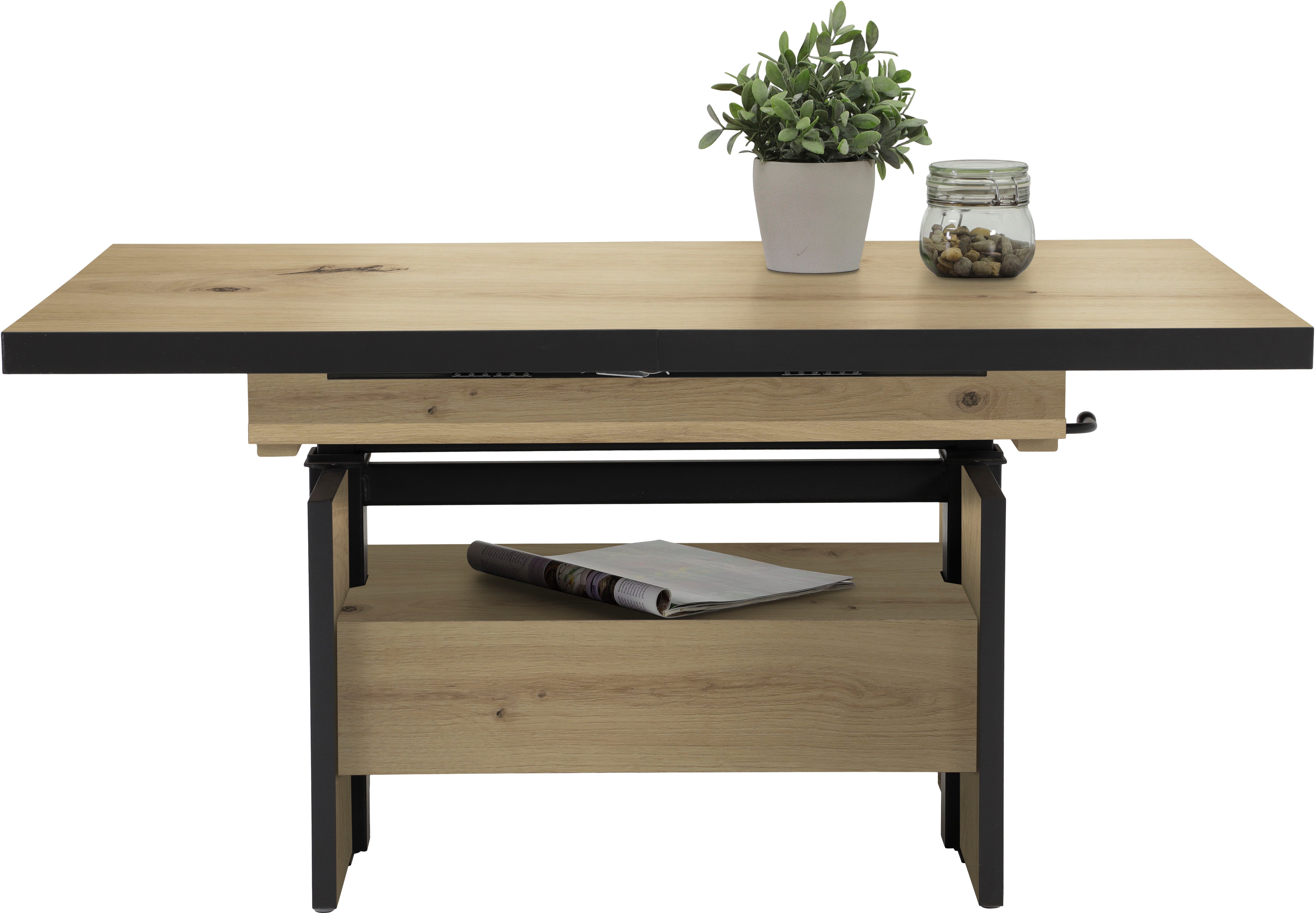 HELA Couchtisch Noah, ausziehbar und höhenverstellbar, mit Schubkasten, vin günstig online kaufen