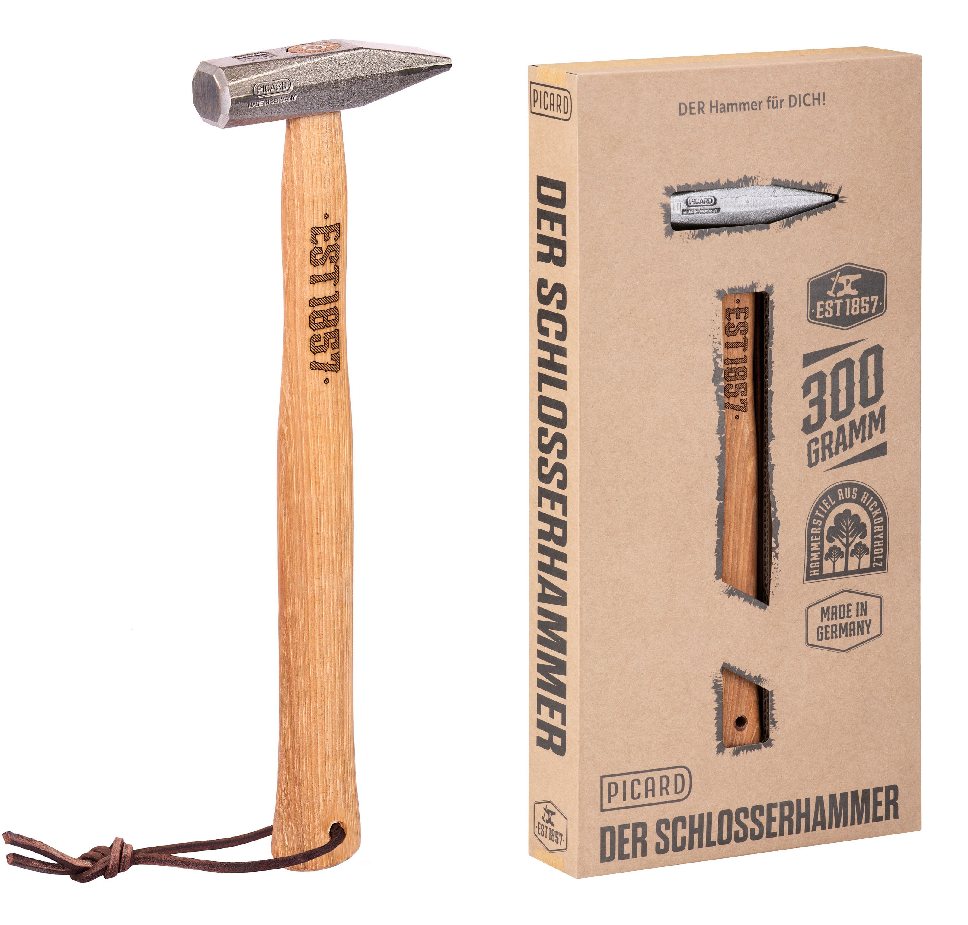 Hammer PICARD EST 1857 Schlosserhammer 300g in Geschenkverpackung