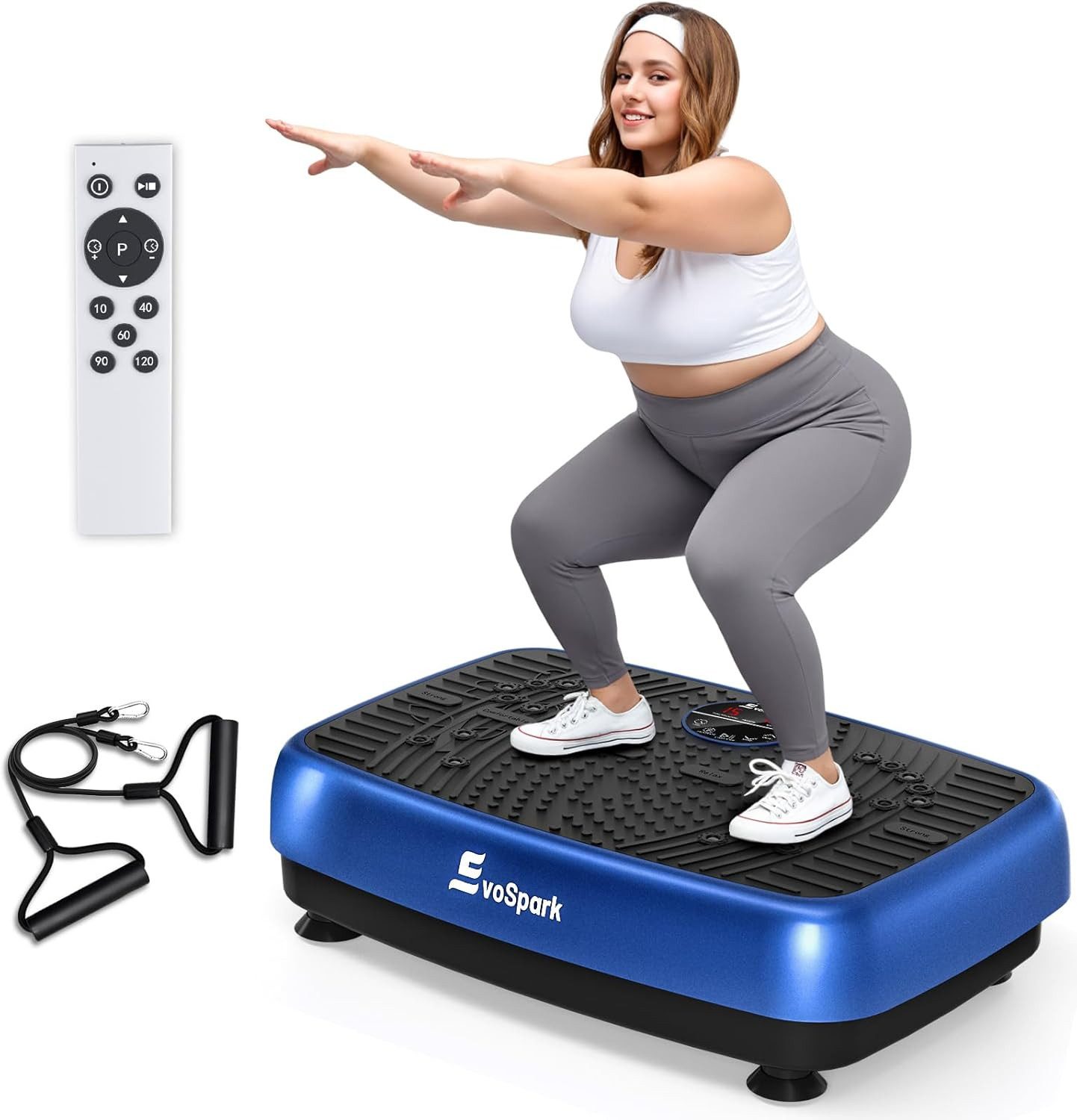 Vivitar Vibrationsplatte Vibrierende Schüttelplattform für das Ganzkörper-Fitnesstraining, (maximale Vibrationsgeschwindigkeit 99rpm, 108 Widerstandsstufen, bestes Gerät für Heimfitness für Männer und Frauen, kompaktes Design), für Lymphdrainage, Ganzkörp
