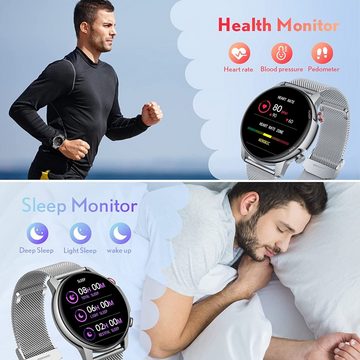 Diyarts Smartwatch (1,32 Zoll), GPS, Bluetooth, Herzfrequenzmesser, Kalorienschlafmonitor, Farbbildschirm, Fitness-Tracking, Gesundheitsüberwachung