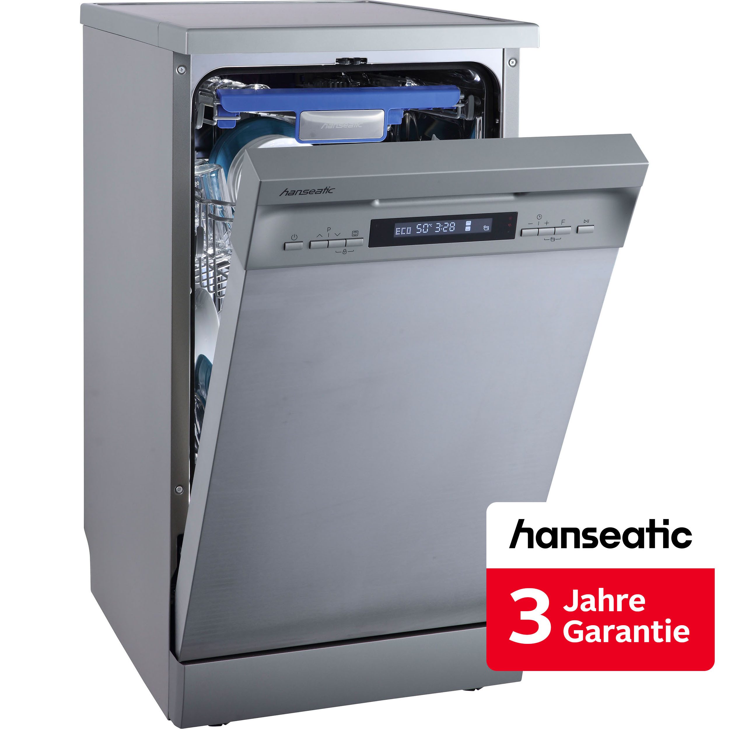 Hanseatic Standgeschirrspüler HG4585C107636RI, 10 Maßgedecke, inkl. 3 Jahre Herstellergarantie