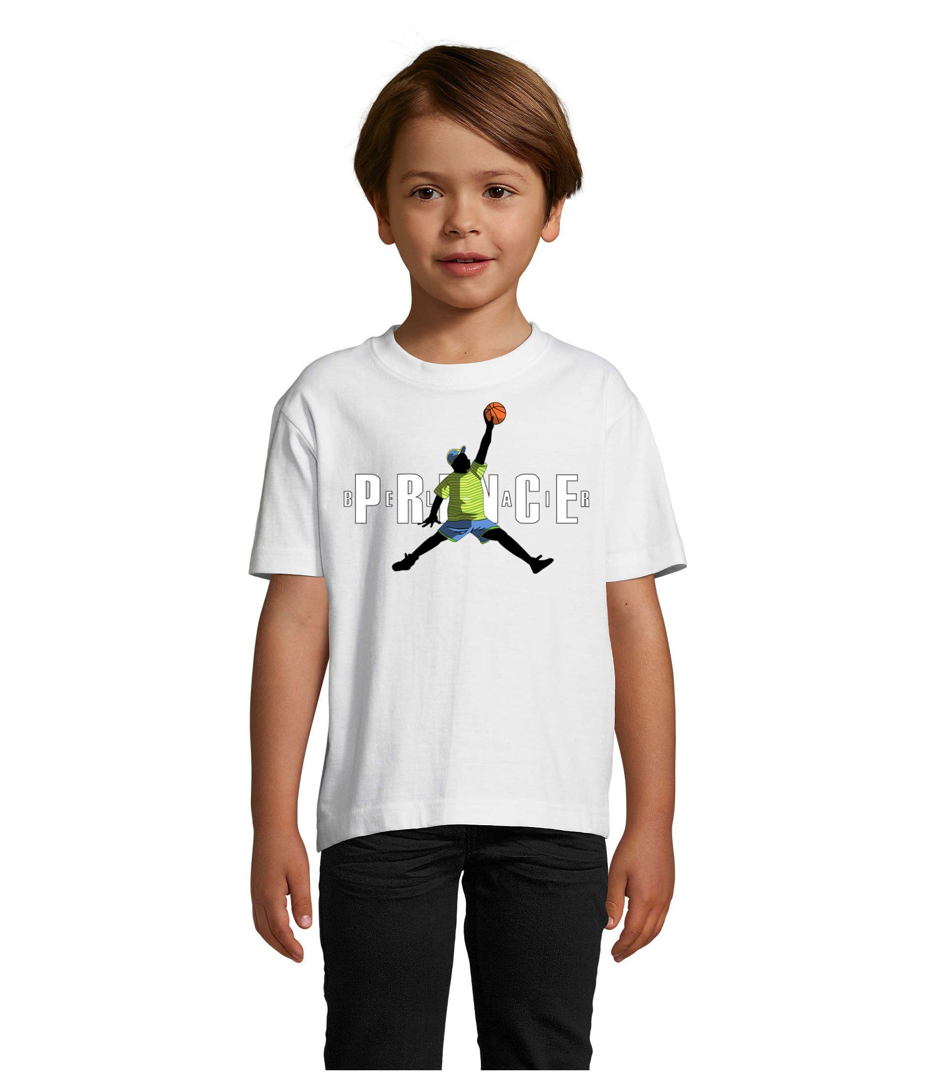Blondie & Brownie T-Shirt Kinder Jungen & Mädchen Fresh Prince Bel Air Basketball in vielen Farben Weiß