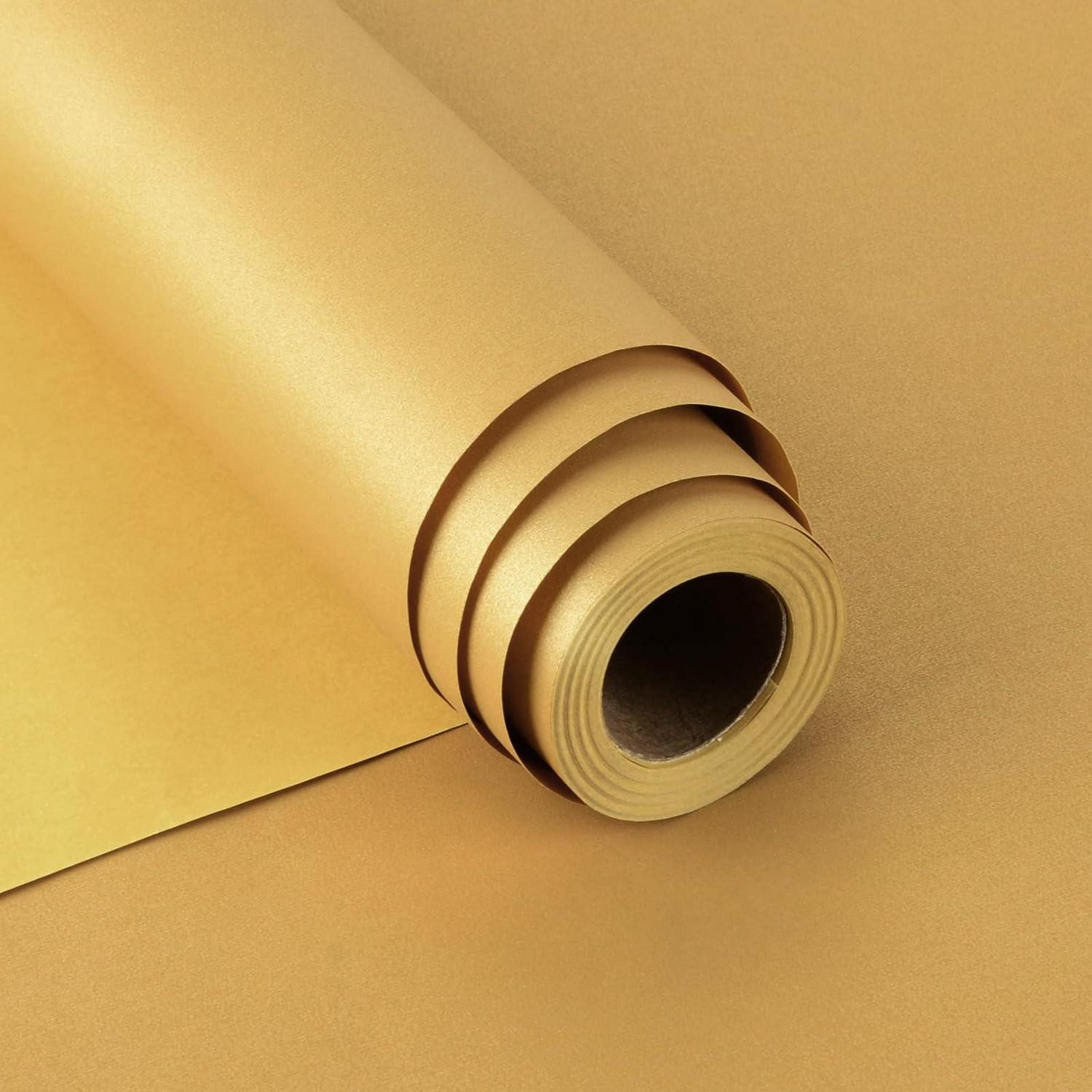 LuxusKollektion Geschenkpapier Geschenkpapier Gold 43cm x 10m