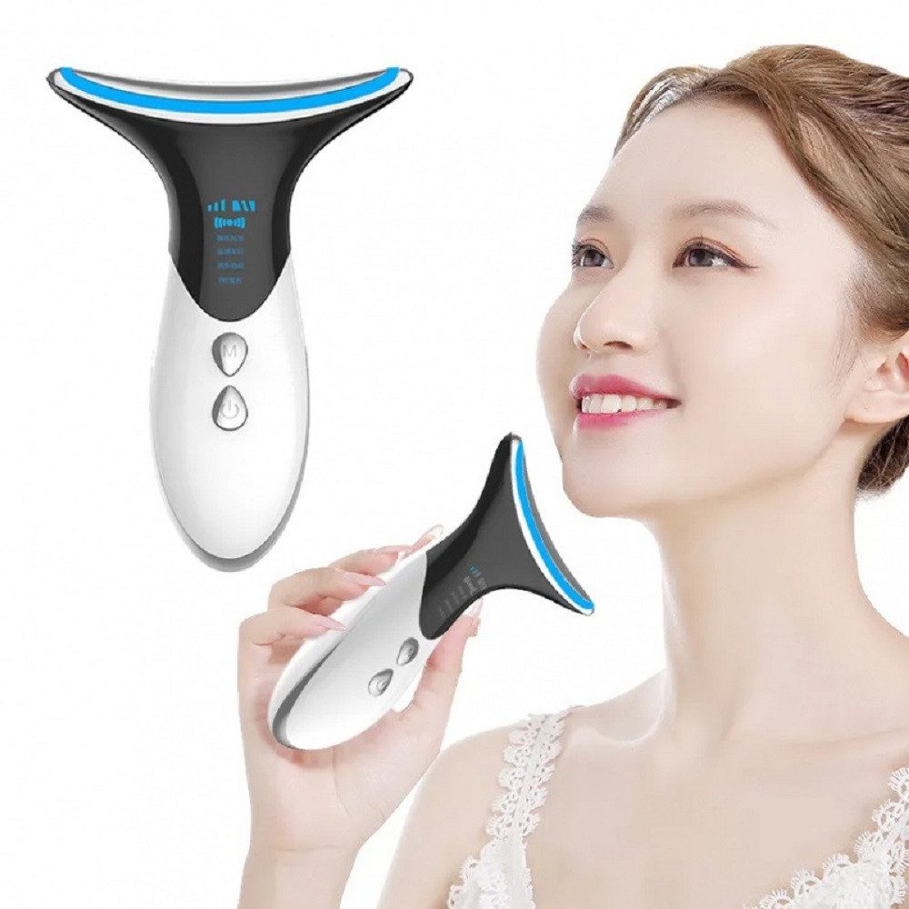 feinlux Massagegerät Gesichtsmassagegerät, Packung, 4-in-1Elektrisches Massagegerät Gegen Falten, 3 Modi Rotlichttherapie für Gesicht, Schönheitsinstrument Heimgebrauch