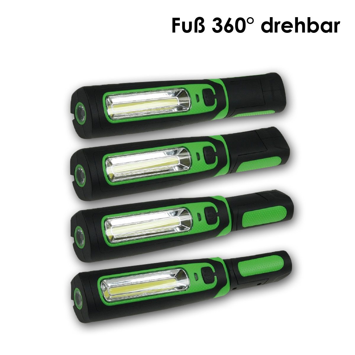 ChiliTec LED Arbeitsleuchte LED Stableuchte FlexiLED 300 mit LiIon Akku, 270lm