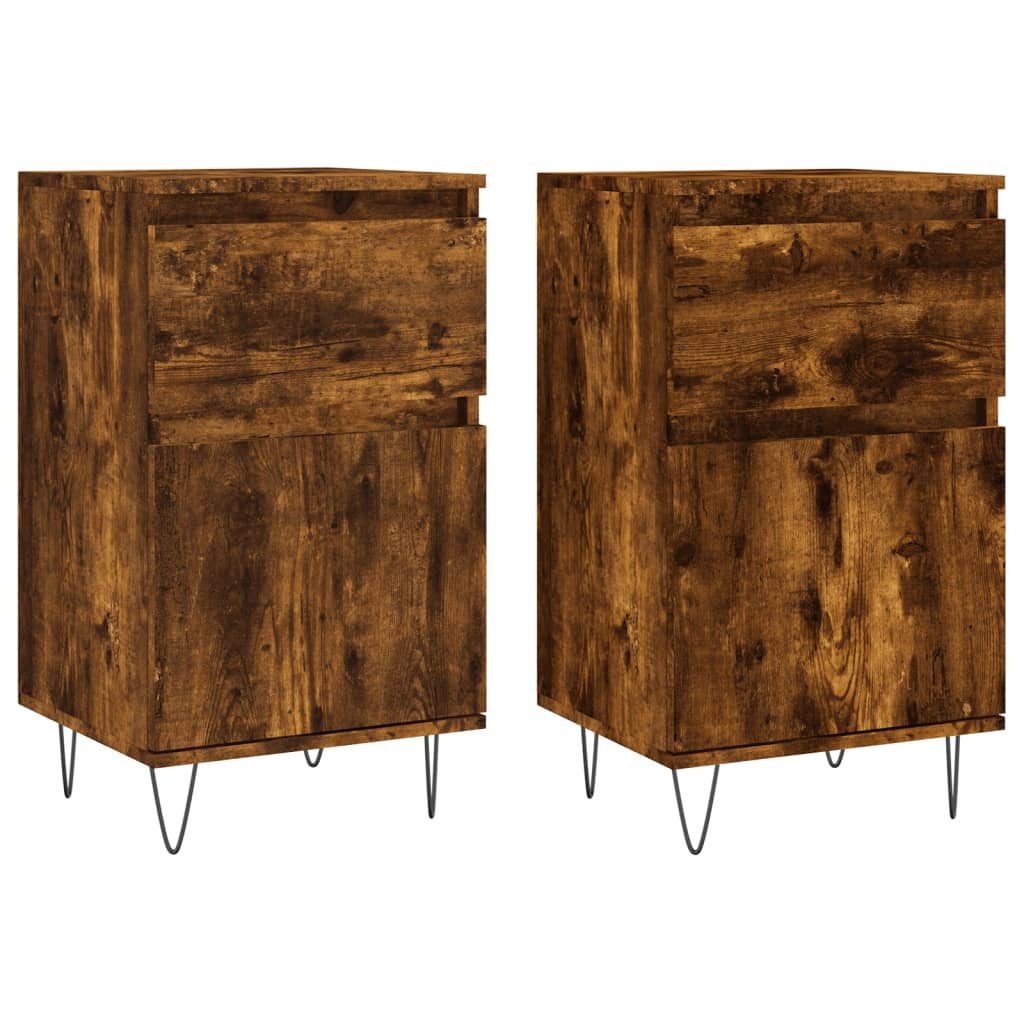 vidaXL Sideboard Sideboards 2 Stk. Räuchereiche 40x35x70 cm Holzwerkstoff ( günstig online kaufen