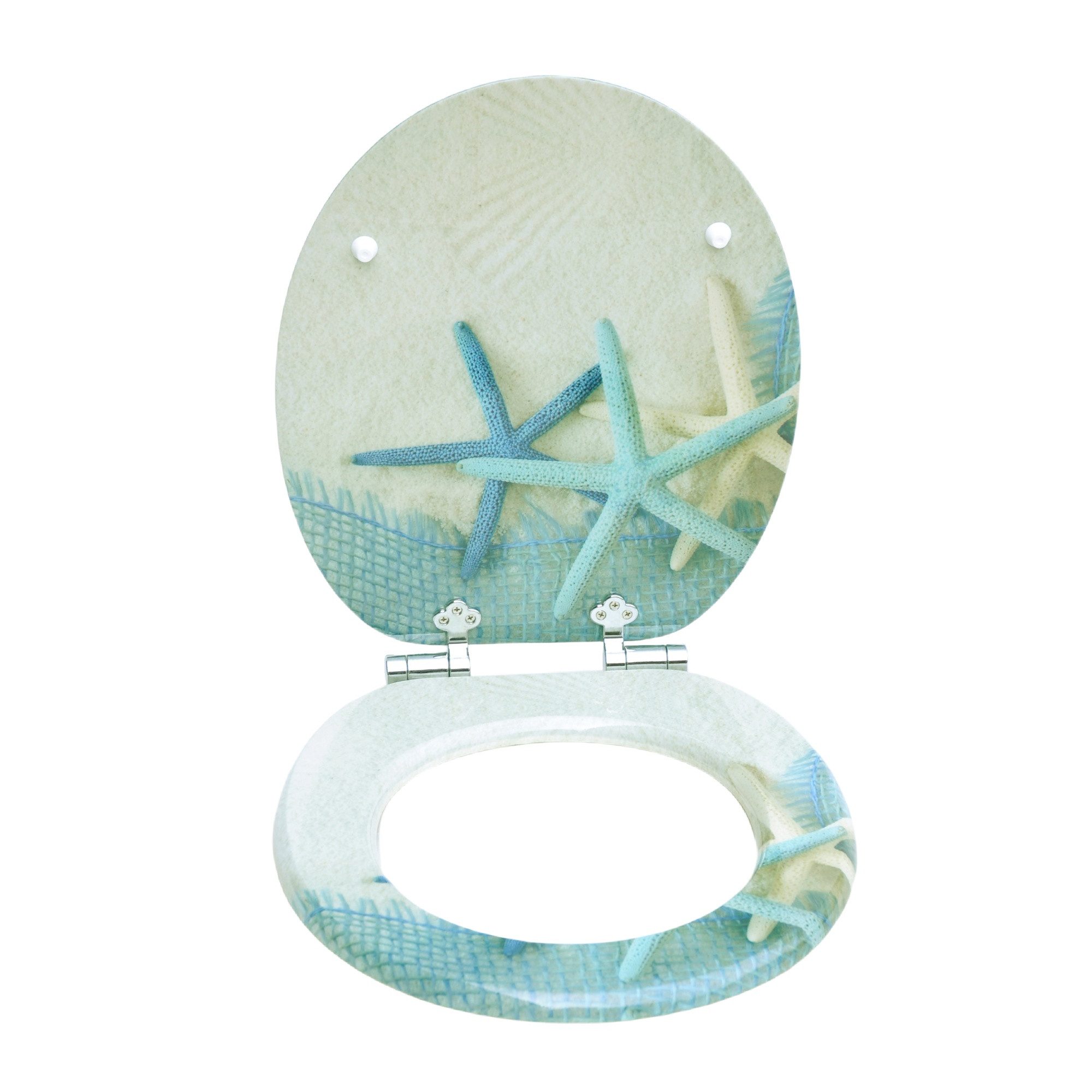 SINOBATH WC-Sitz WC-Sitz mit Absenkautomatik,MDF Holzkern,Toilettensitz