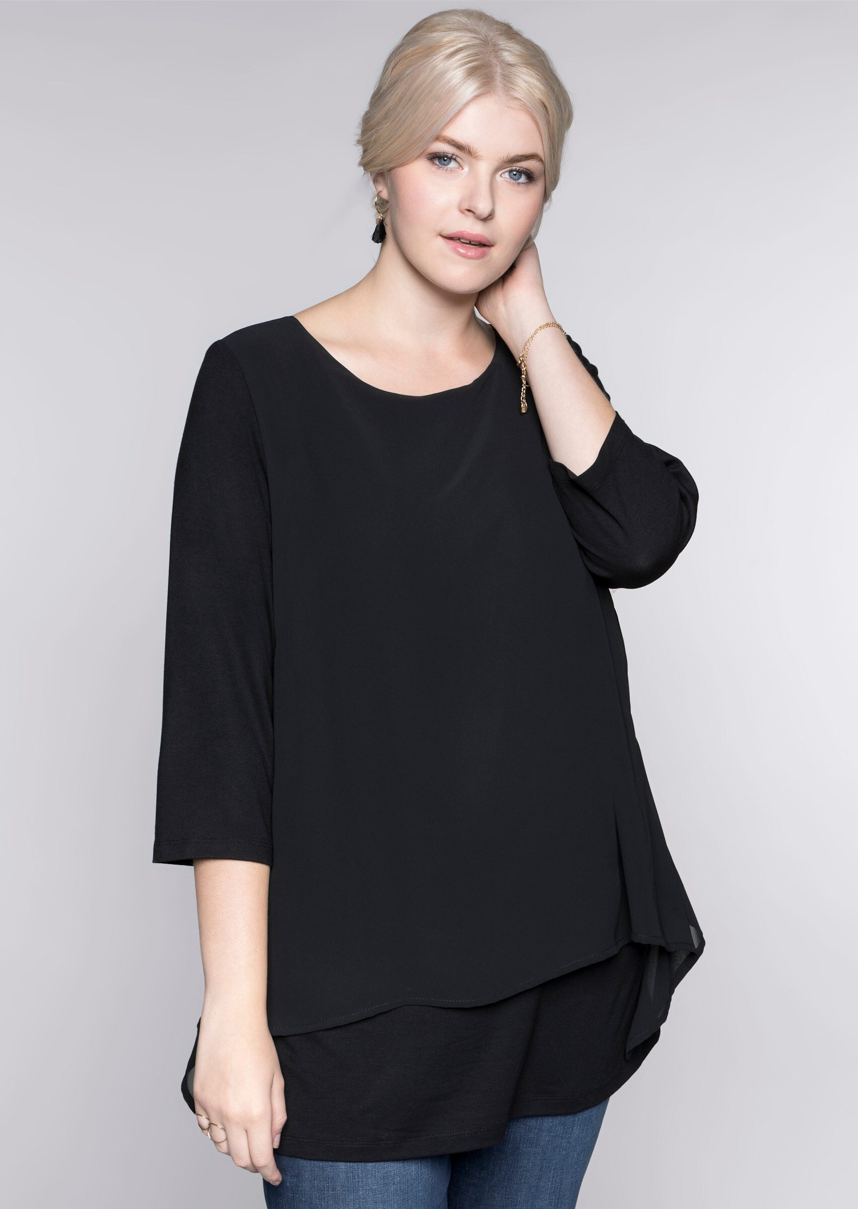 Sheego Blusenshirt "Blusenshirt" 1 tlg. günstig online kaufen