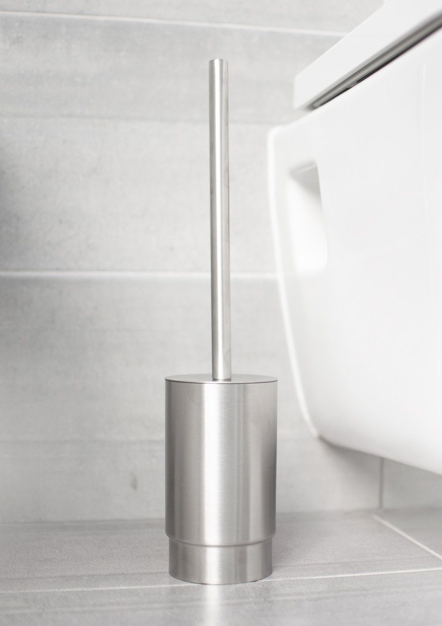 Sendez WC-Reinigungsbürste Edelstahl + Klobürste WC-Bürste Klobürstehalter) (WC-Bürste Bürste Bürstengarnitur, Ersatzkopf+ Toilettenbürste