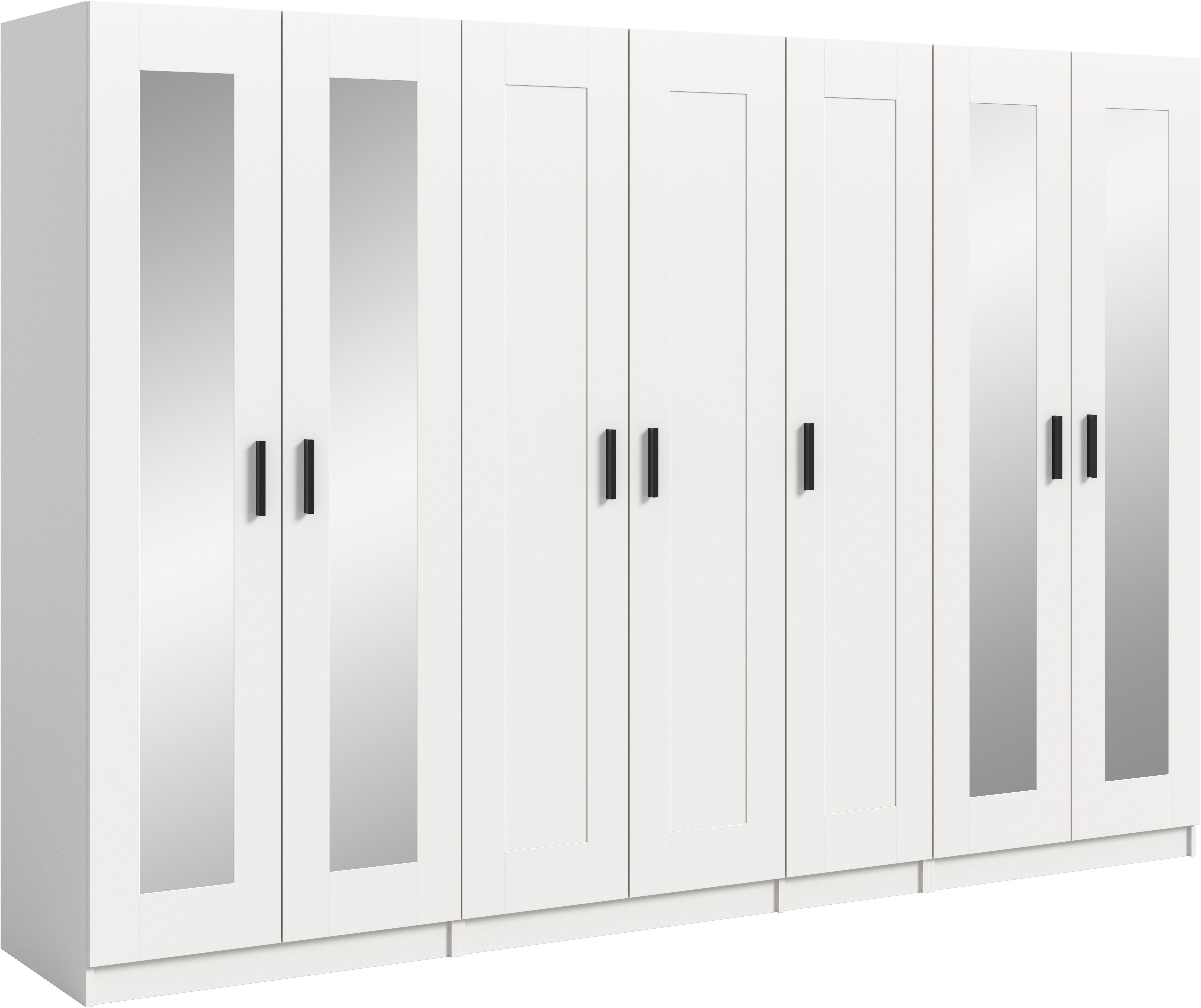 Home affaire Kleiderschrank Farmsen, TOPSELLER!, Schlafzimmerschrank, Garderobe, Schrank (Schrank-Kombi, Schlafzimmer, Garderobenschrank, Flur) Set best. aus: 3 Kleiderschränken, individuell platzierbar
