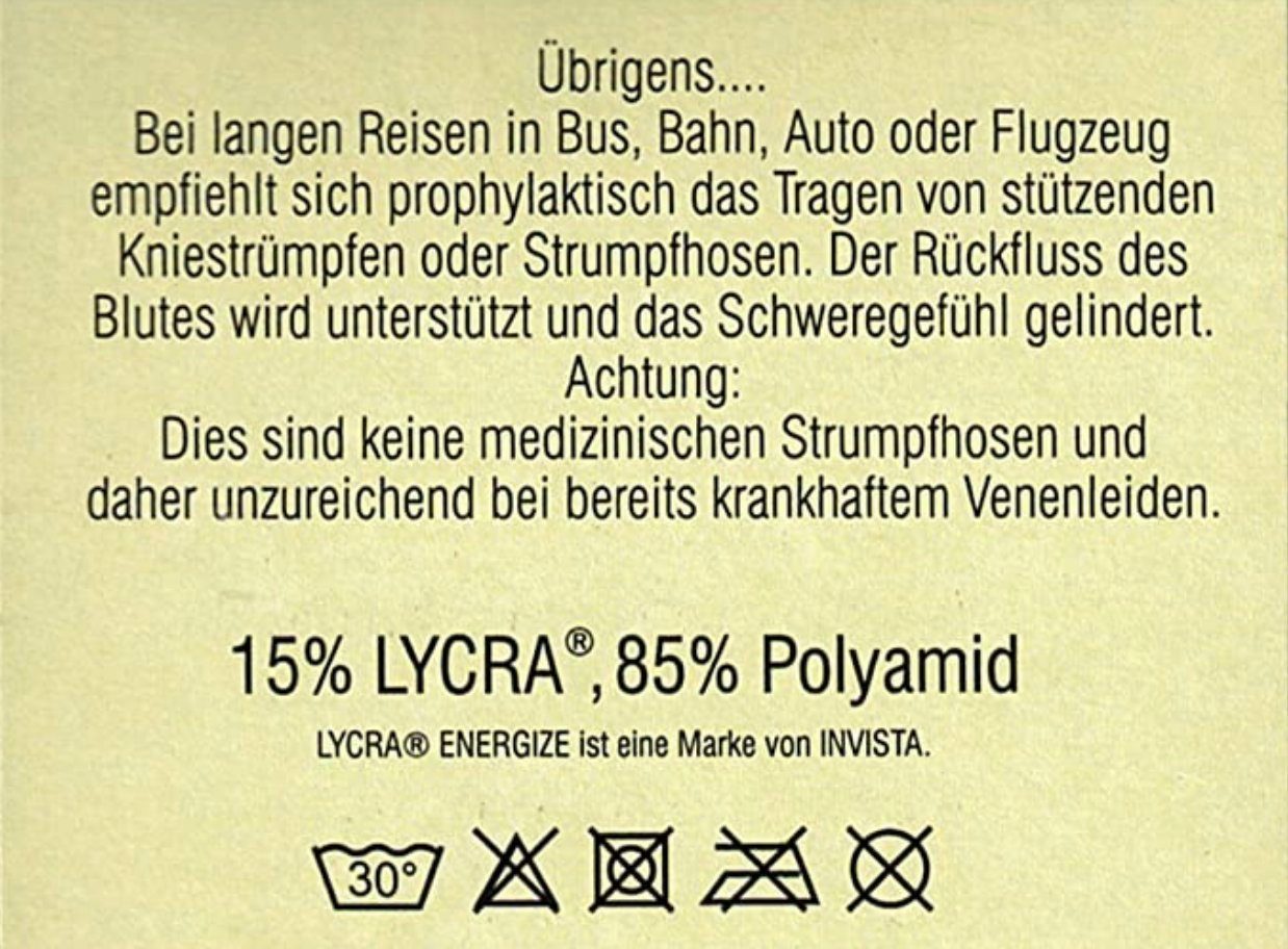 Cocain underwear Stützstrumpfhose 2 Stück Stützstrumpfhose 40 DEN Kompression Strumpfhosen mit Zwickel 40 DEN Flachnaht und Zwickel – Bild 3 von 4