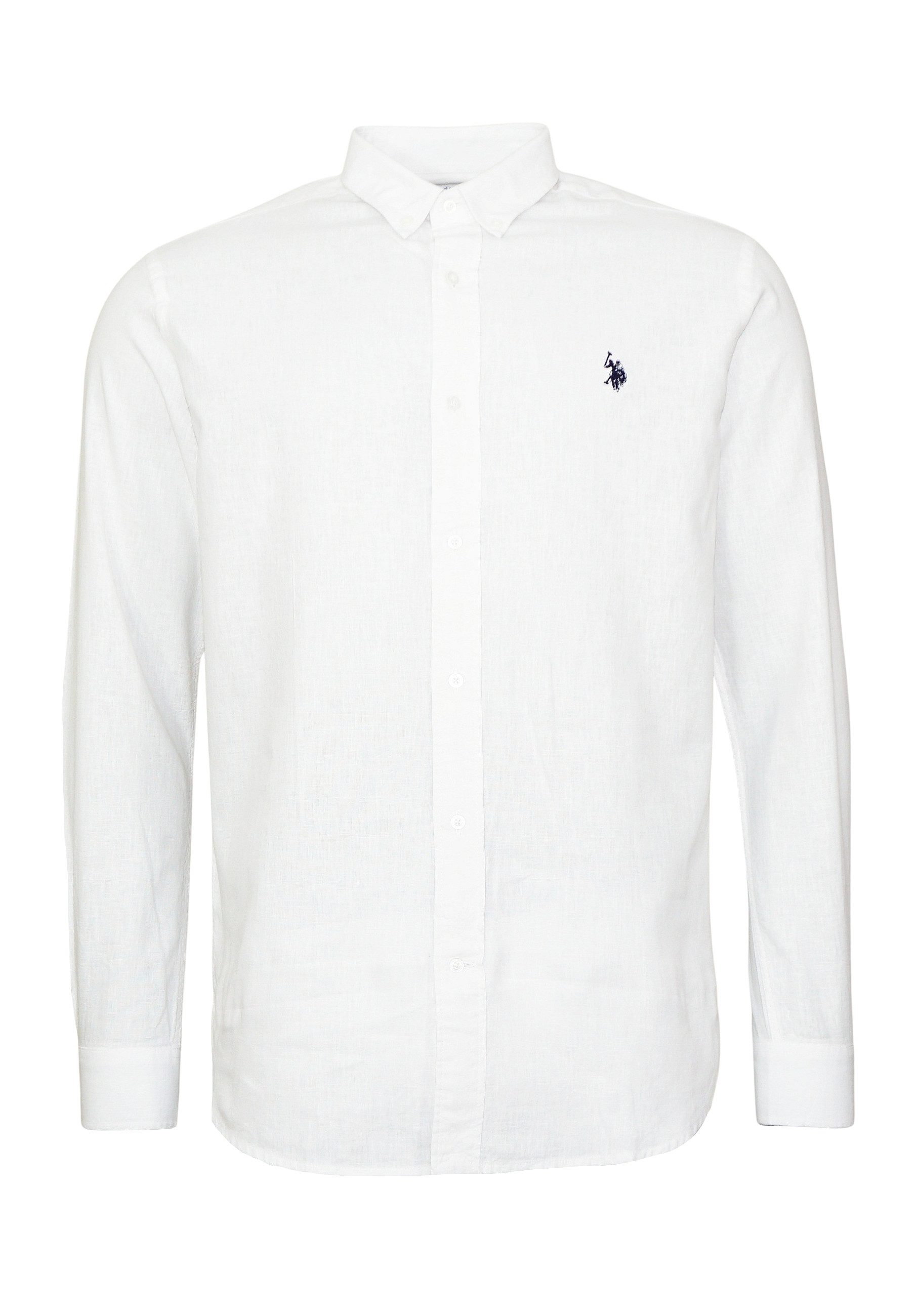U.S. Polo Assn. Langarmhemd Hemd Leinenhemd Button Down Linenshirt (1-tlg) günstig online kaufen