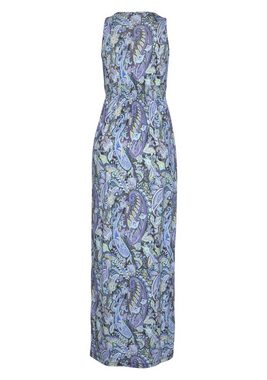 LASCANA Maxikleid mit Paisleydruck und verstellbarem Ausschnitt, Sommerkleid