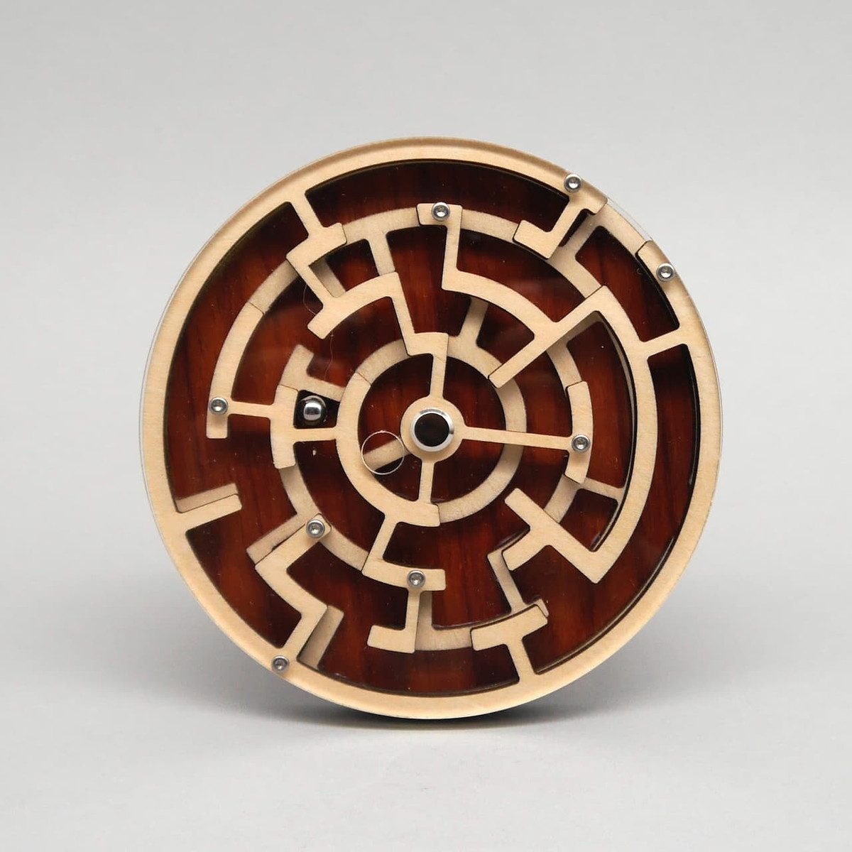 ROMBOL Denkspiele Spiel LABYRINTH - hochwertiges Dreh-Puzzle, Knobelspiel, Holzspiel