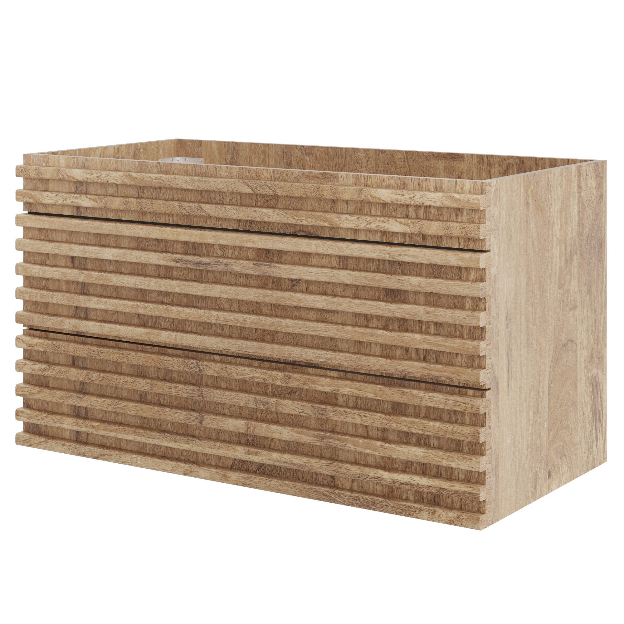 UEV Waschbeckenunterschrank 60cm/75cm/90cm hängend Holz (Waschtischunterschrank, Badmöbel für Gäste WC) Soft-Close System, Unterschranke fürs Bad – Bild 2 von 5