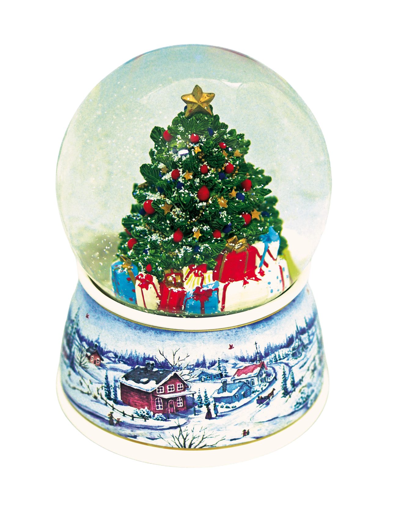 Musicboxworld Spieluhr Schneekugel Weihnachtsbaum