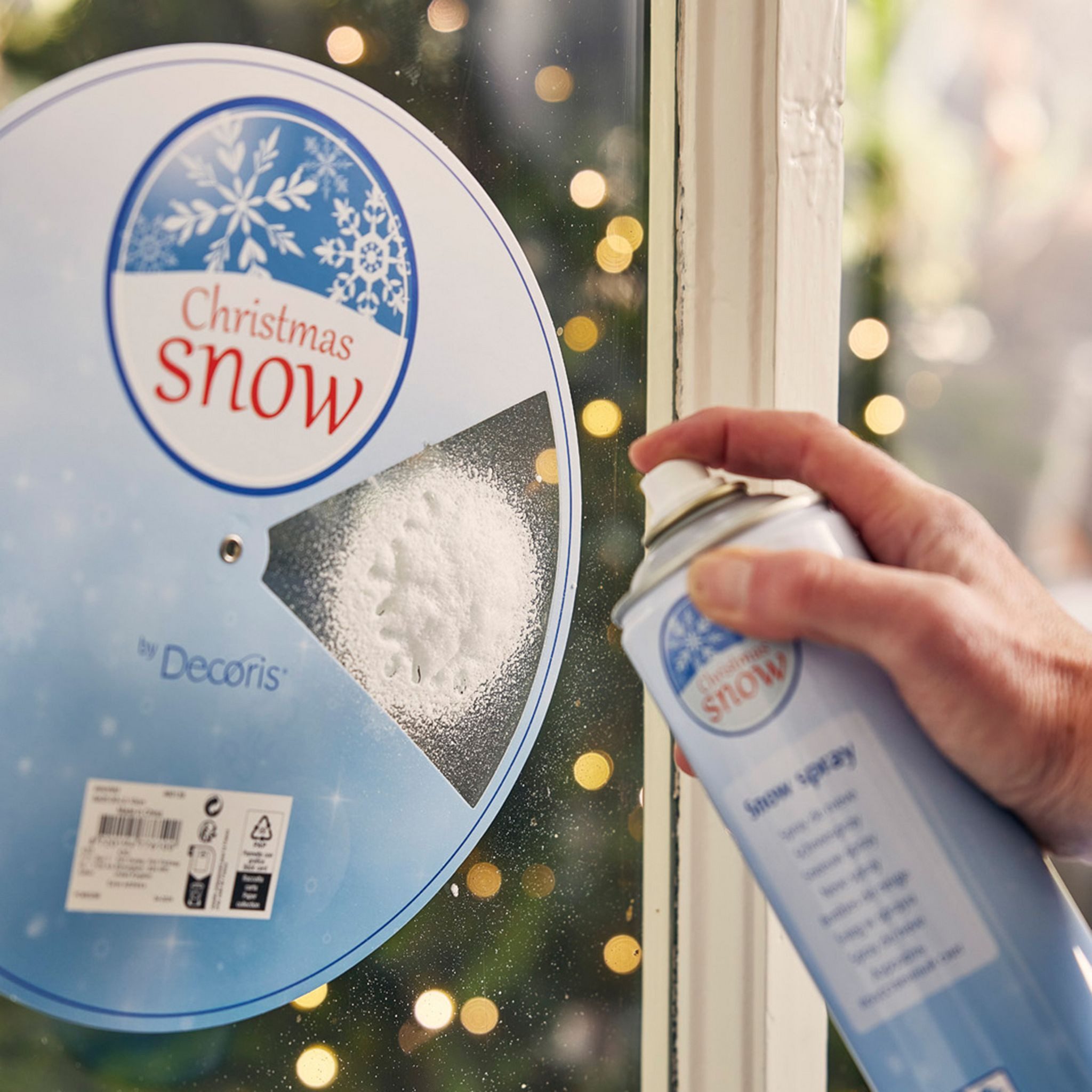 Decoris season decorations Fensterdekoration DECORIS Schneespray 400ml Kunstschnee Sprühschnee Dekoschnee