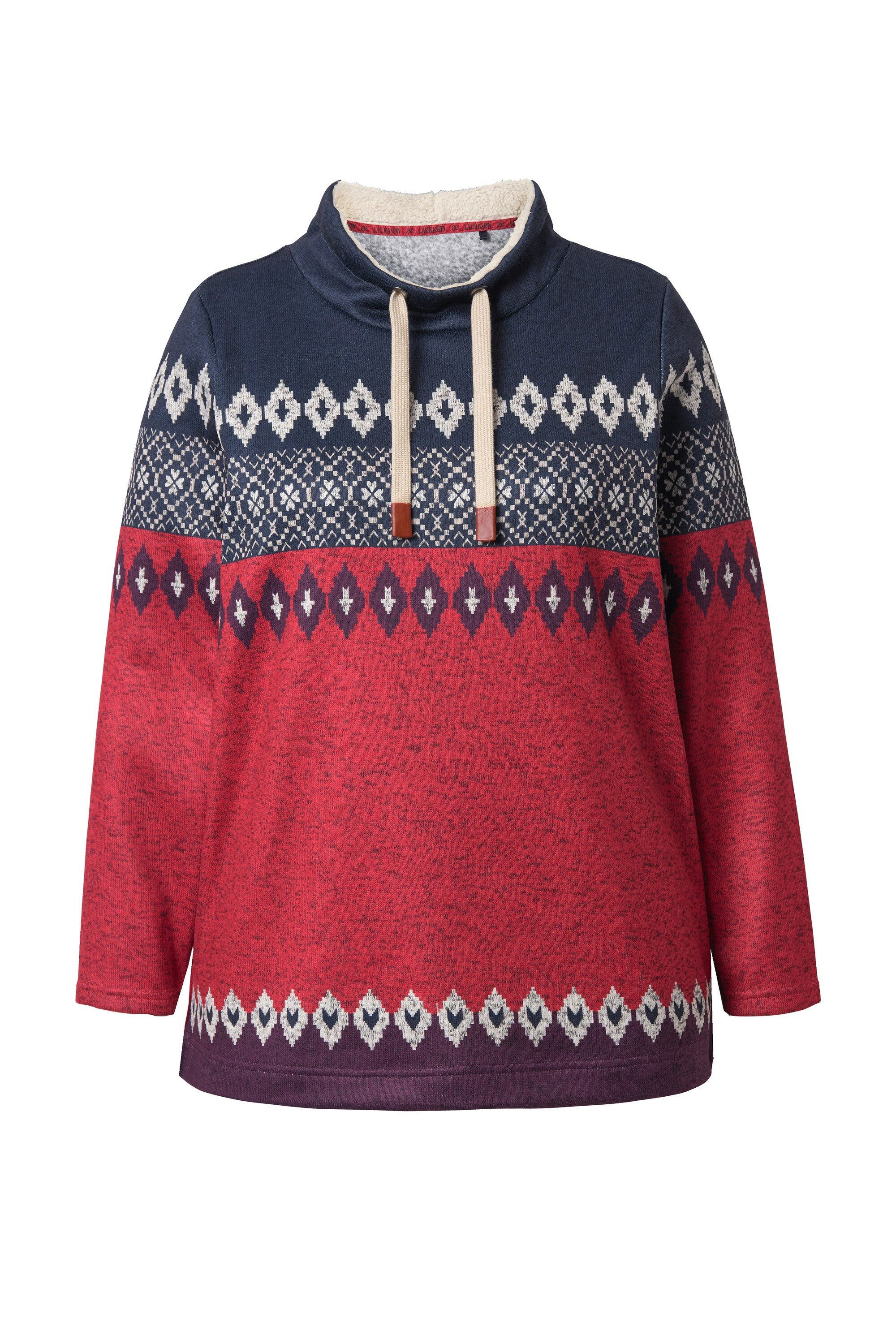 Laurasøn Sweatshirt Norweger-Longsweat Stehkragen Langarm günstig online kaufen