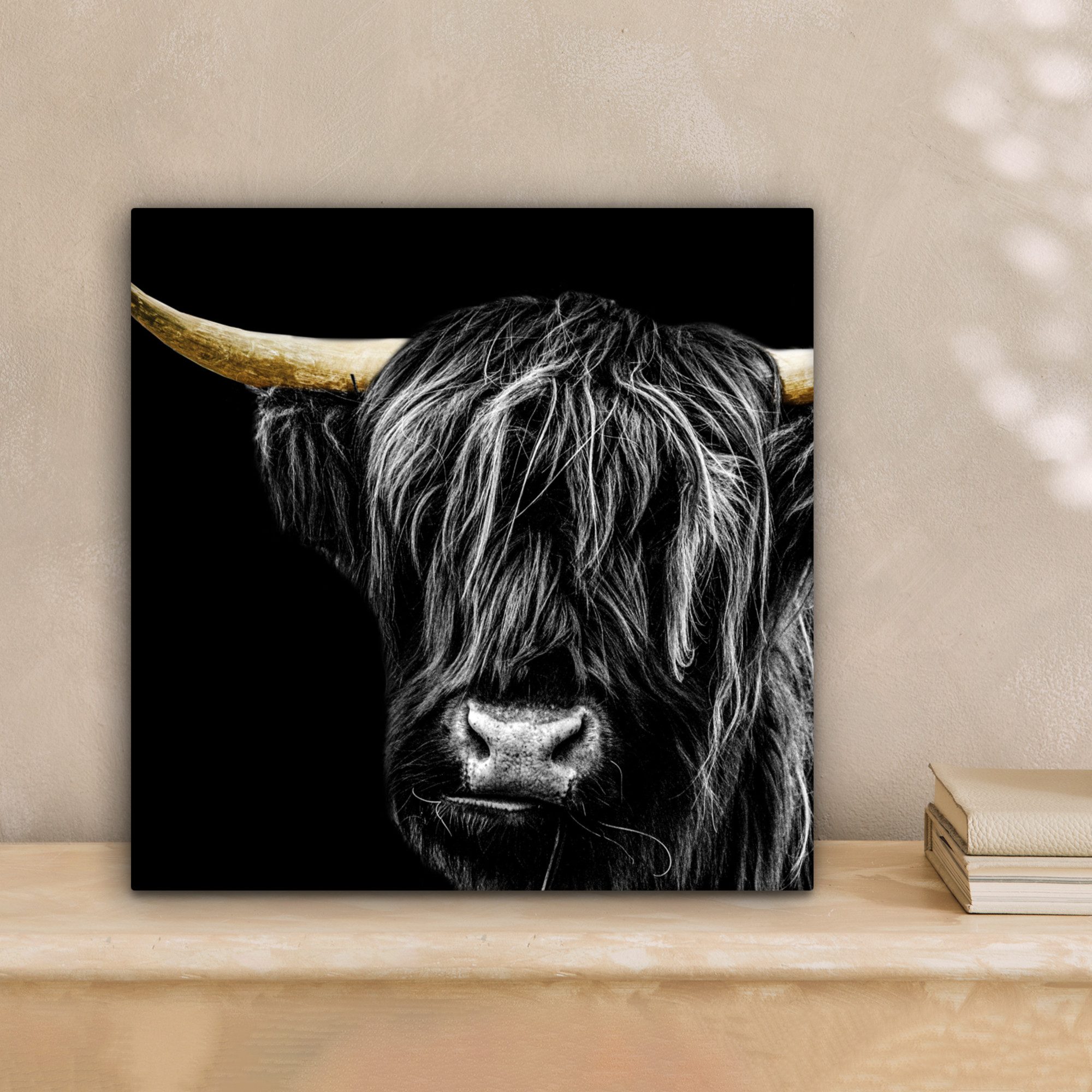 OneMillionCanvasses® Leinwandbild Schottischer Highlander - Gold günstig online kaufen
