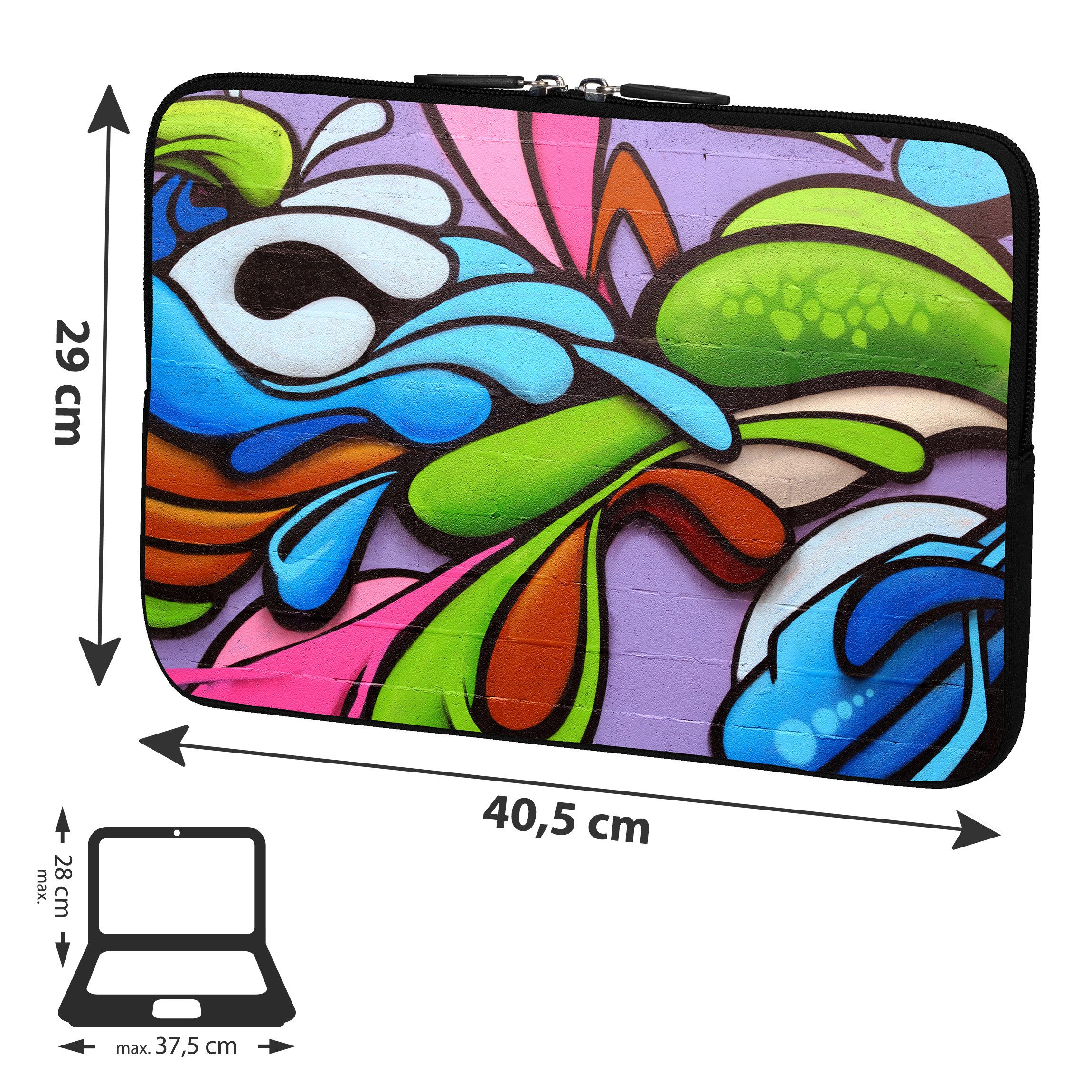 PEDEA Laptop-Hülle Design Schutzhülle mit Motiv, praktisch & kompakte Design Schutztasche mit Motiv