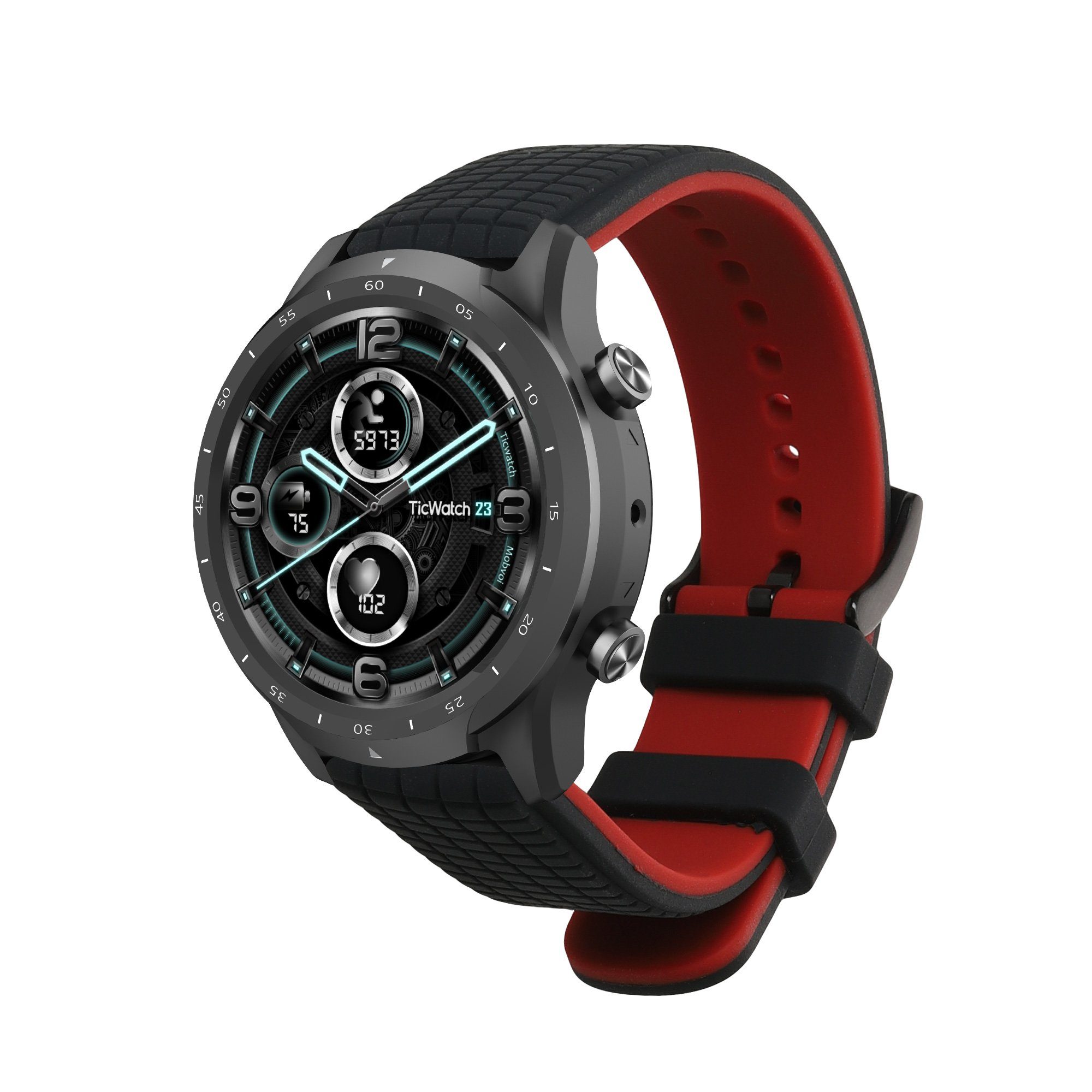 kwmobile Uhrenarmband Armband für Ticwatch Pro 3 Ultra / Pro 3 / S2 / GTX,  Ersatzarmband Fitnesstracker - Fitness Band Silikon