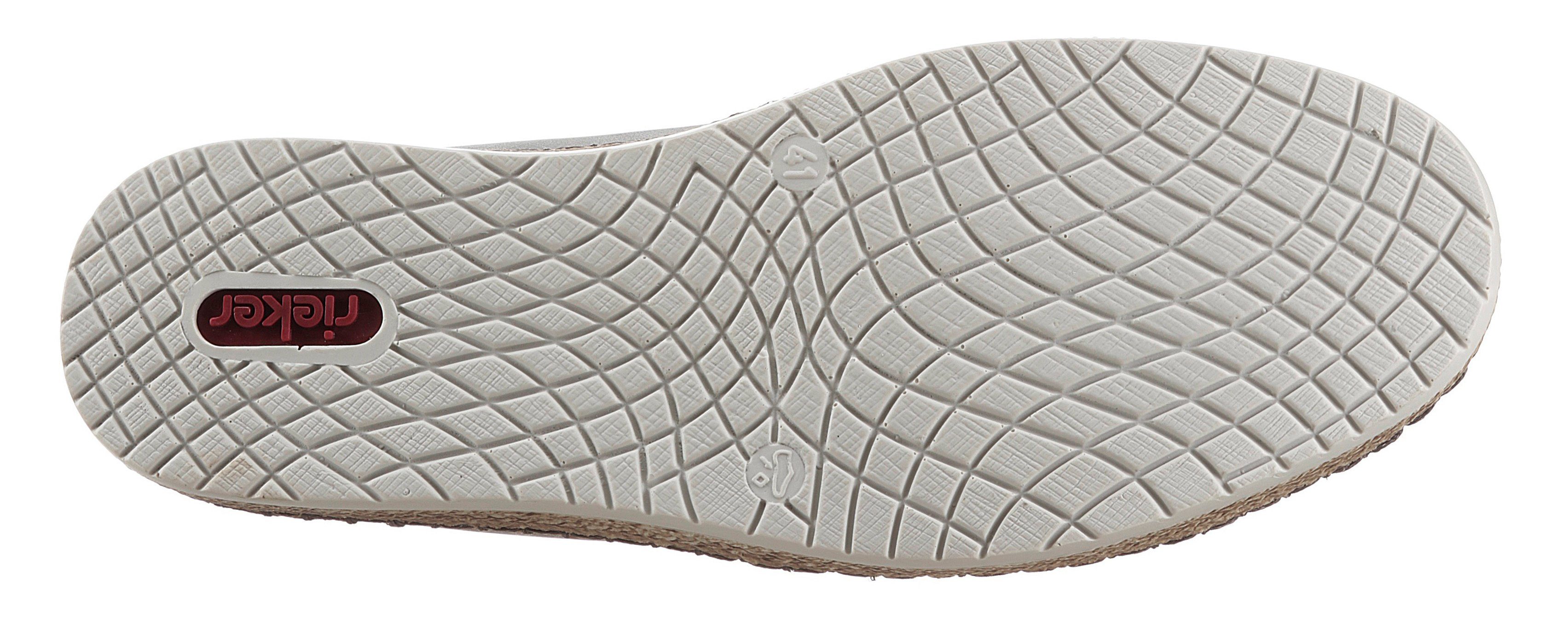 Rieker Espadrille Sommerschuh, Slipper, Freizeitschuh im Materialmix