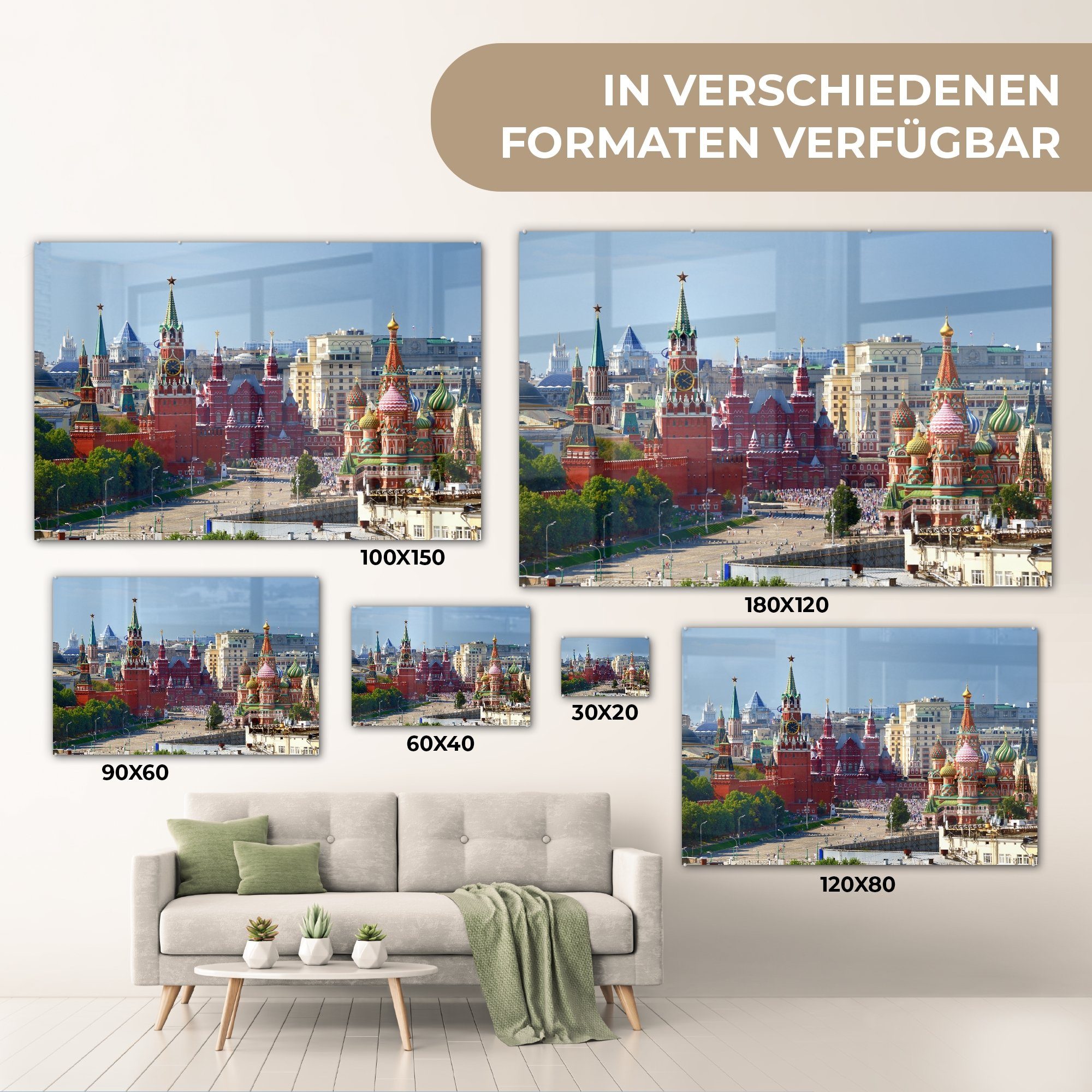 St), Moskau, Acrylglasbilder MuchoWow in Acrylglasbild Wohnzimmer Platz Roter & Schlafzimmer (1