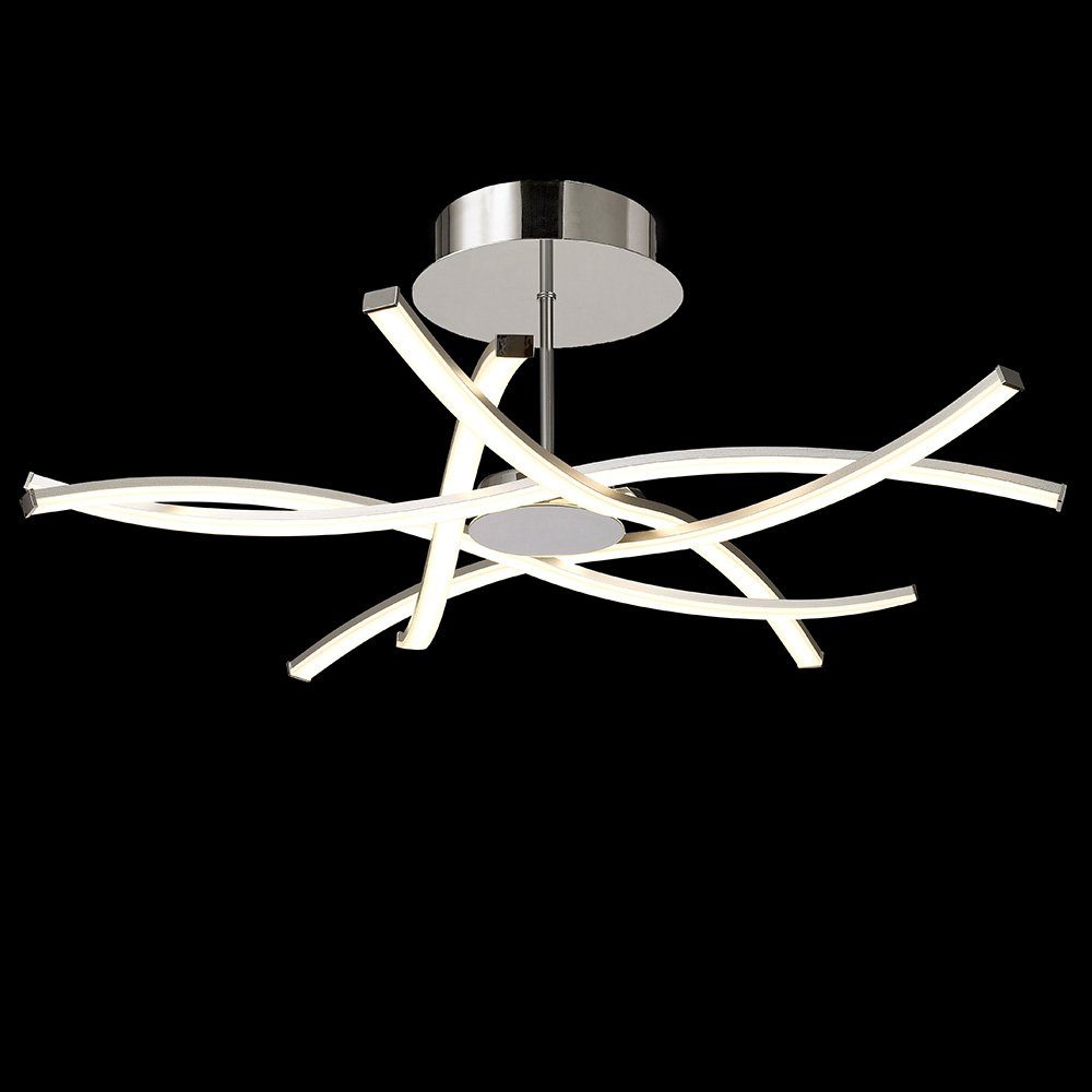 Mantra Deckenleuchte Aire LED-Deckenlampe geschwungen + dimmbar Silber, Chrom