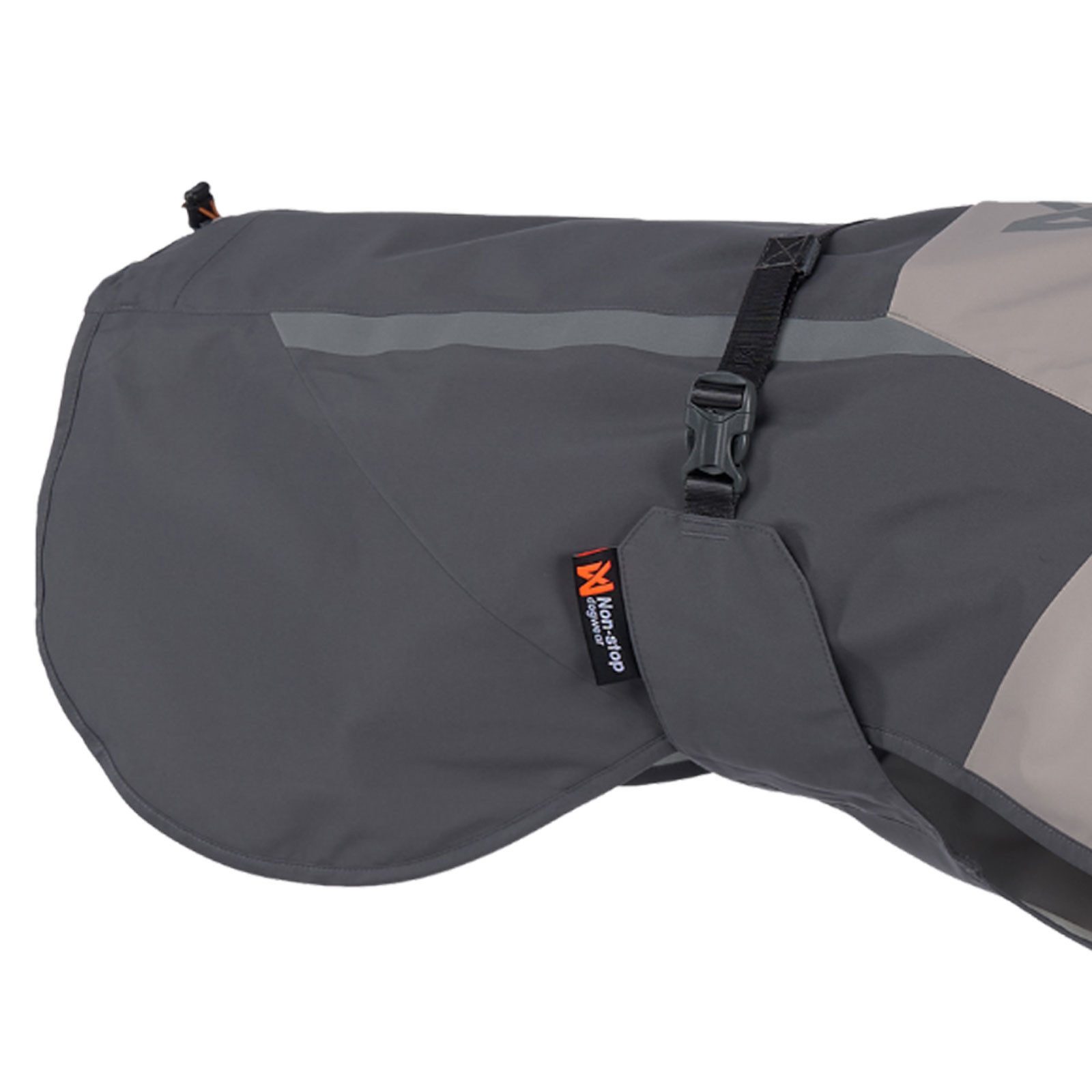Non-stop dogwear Hundejacke FJORD RAINCOAT 2.0 gray, Wind- und wasserdichter Regenmantel