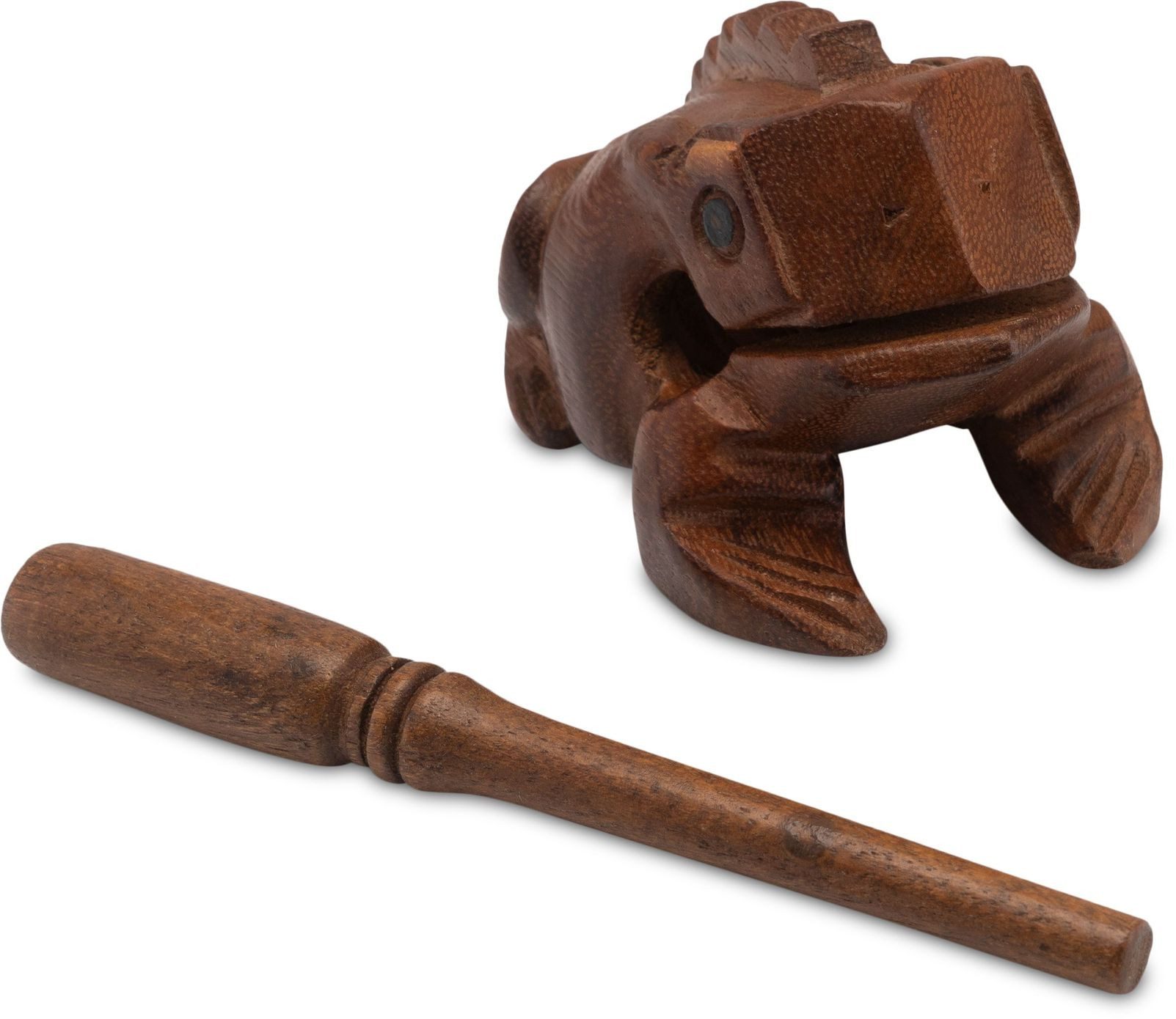 Logoplay Holzspiele Spiel, Frosch Klangfrosch Gr. 5 – 14 cm Klangtier aus Holz Handgefertigtes Musik-/Percussion-InstrumentHolzspielzeug