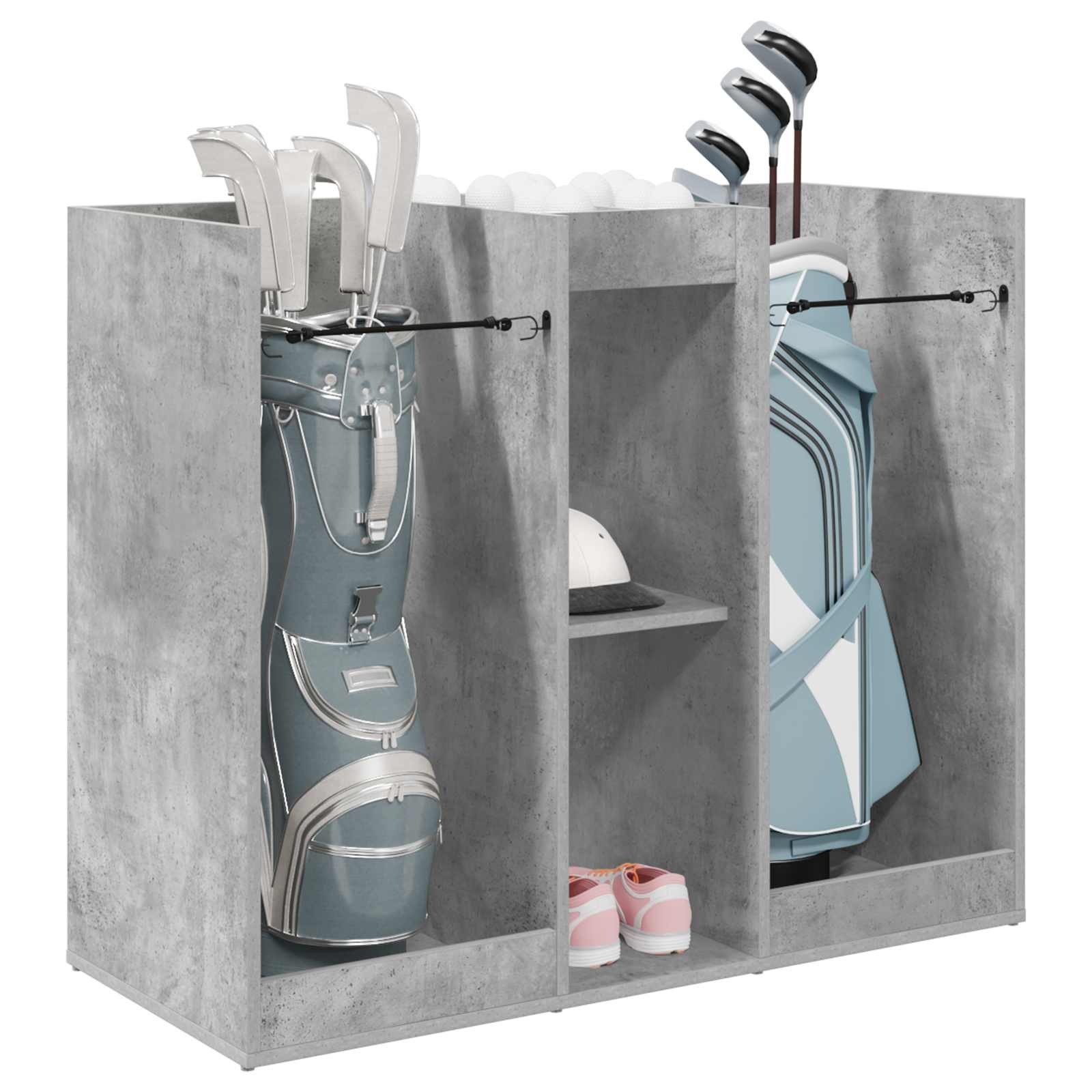 vidaXL Garderoben-Set 102 x 45 x 85,5 cm Golf Schrank Uni Beton Grau 65x45x98 cm