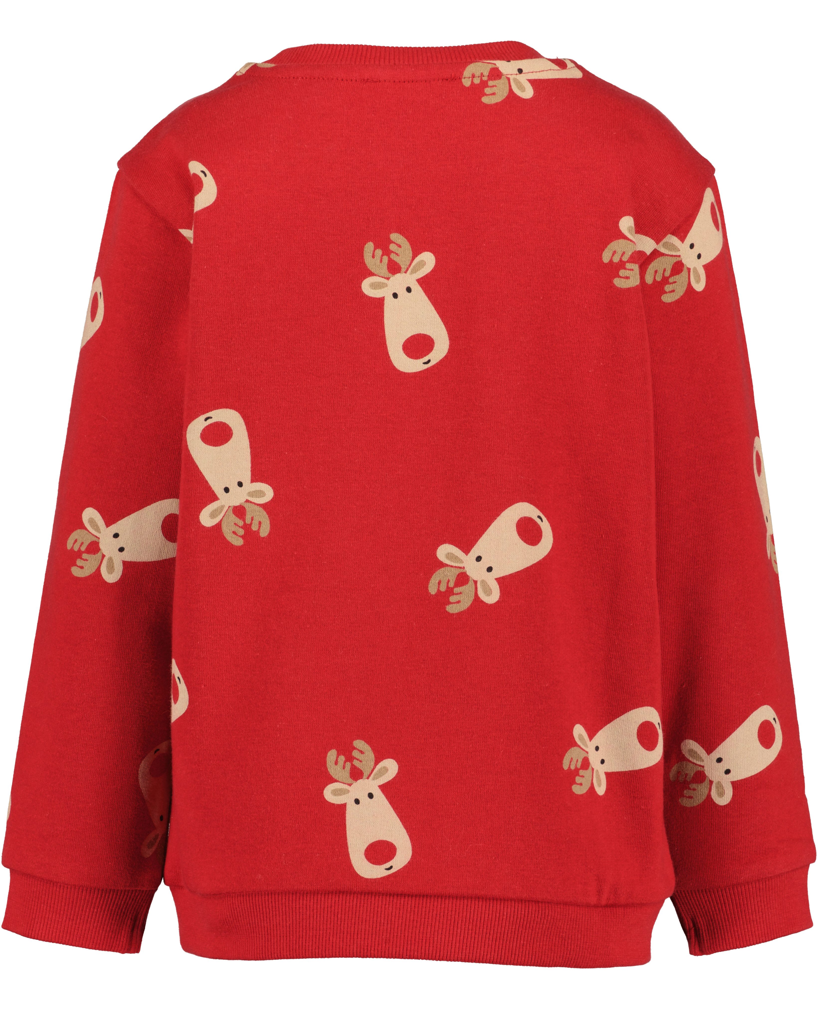 Blue Seven Sweatshirt mit weihnachtlichem Alloverprint