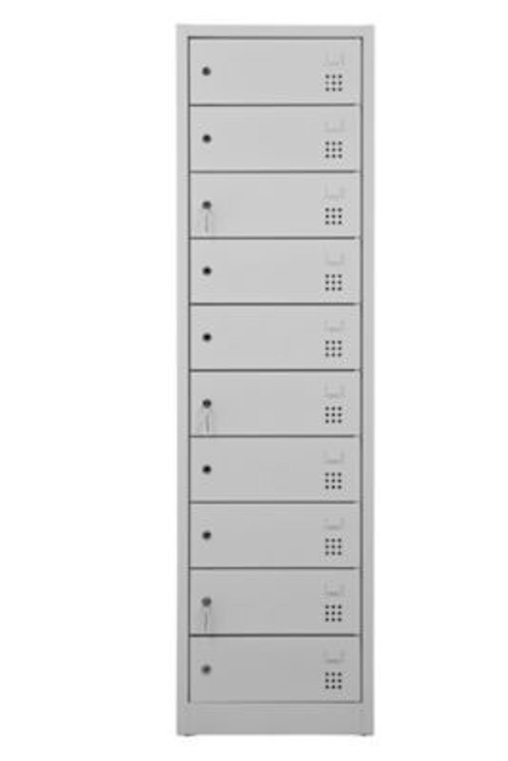 PROREGAL® Computerschrank Notebookschrank Bear, 10 Fächer, HxBxT 180x50x50cm, Grau