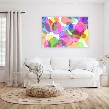 Primedeco Glasbild Wandbild Bunte Kreise mit Aufhängung, Abstrakt