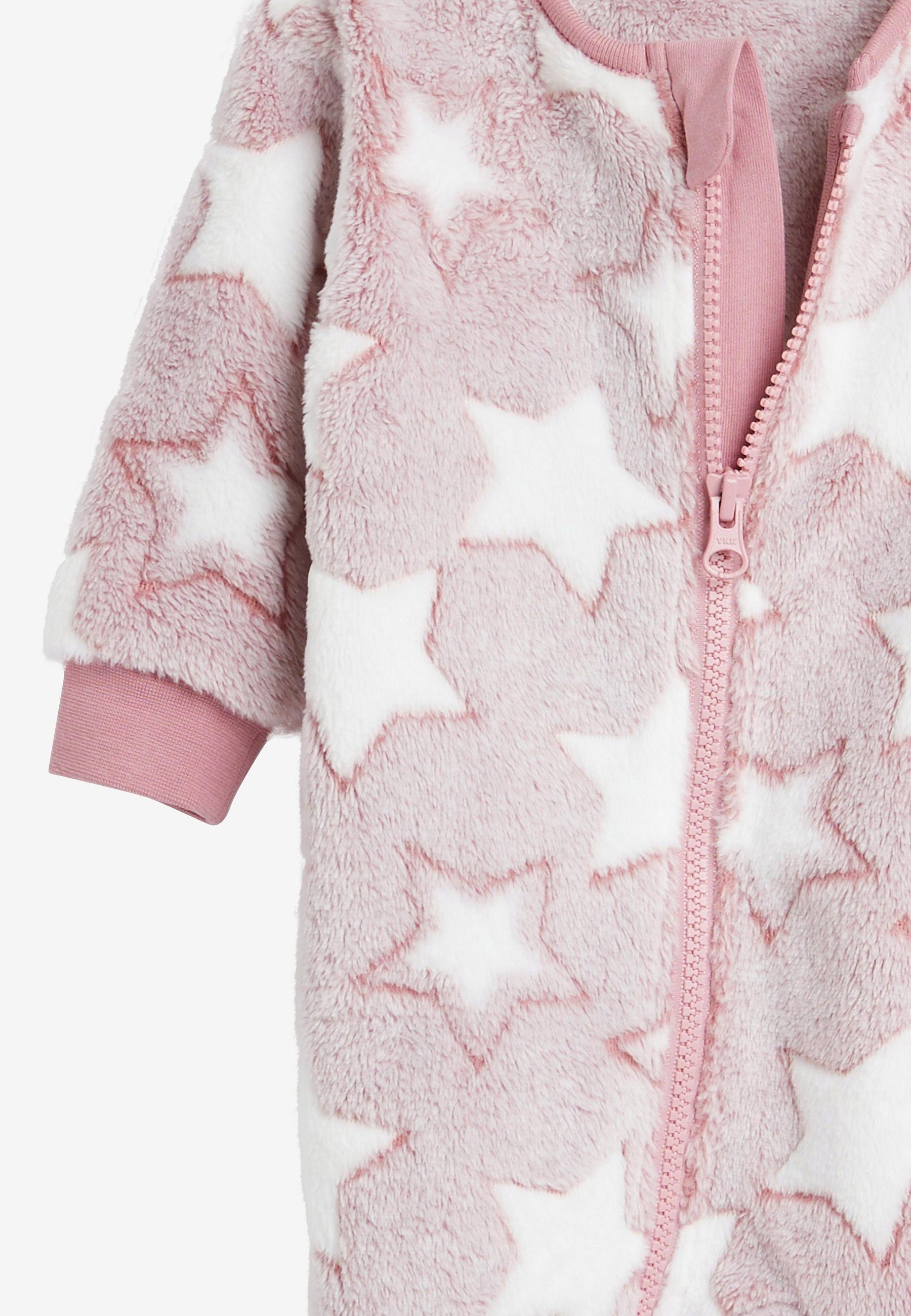 Next Schlafoverall Babyschlafanzug aus (1-tlg) Pink Fleece